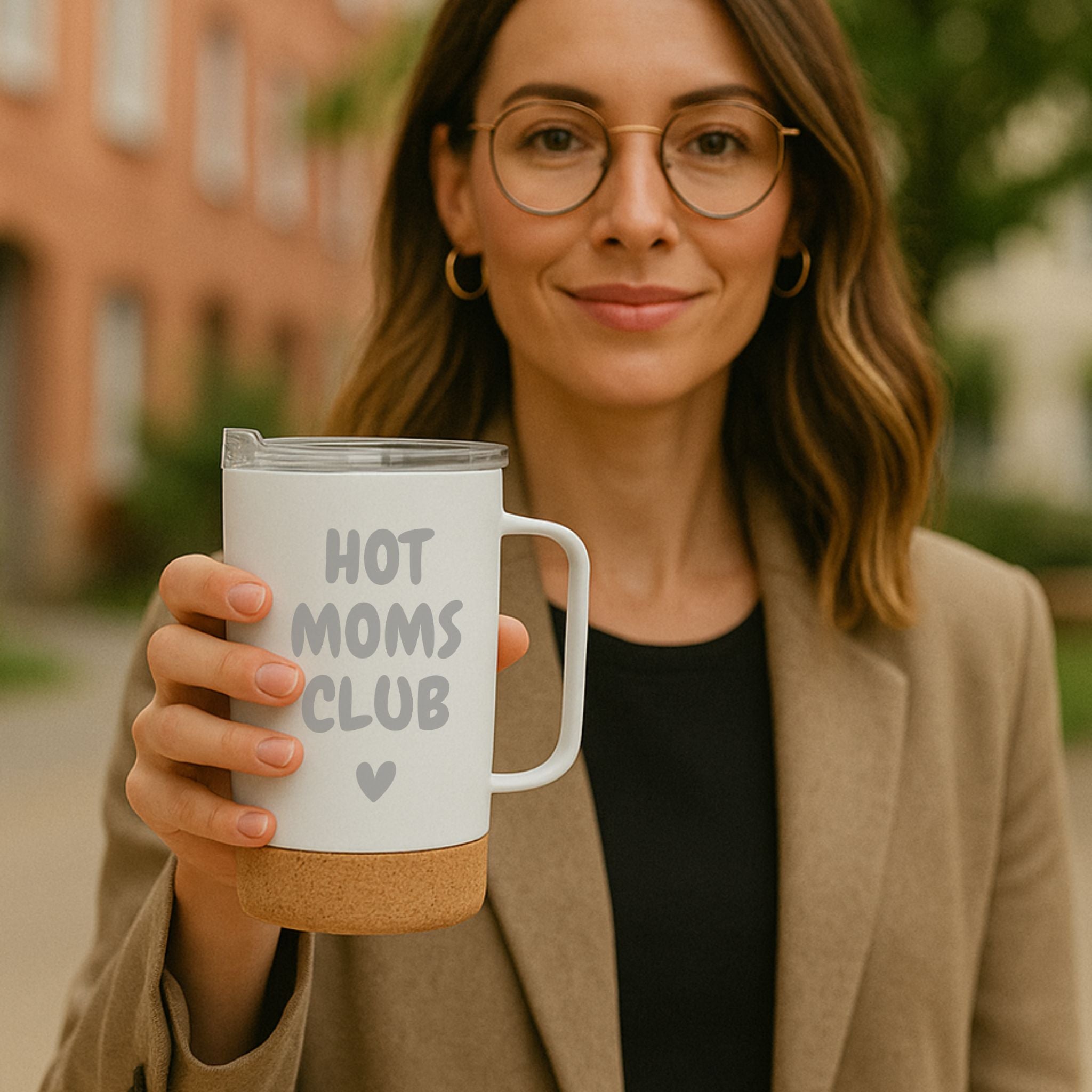 Thermobecher mit Kork - Moms Club - wunderwunsch