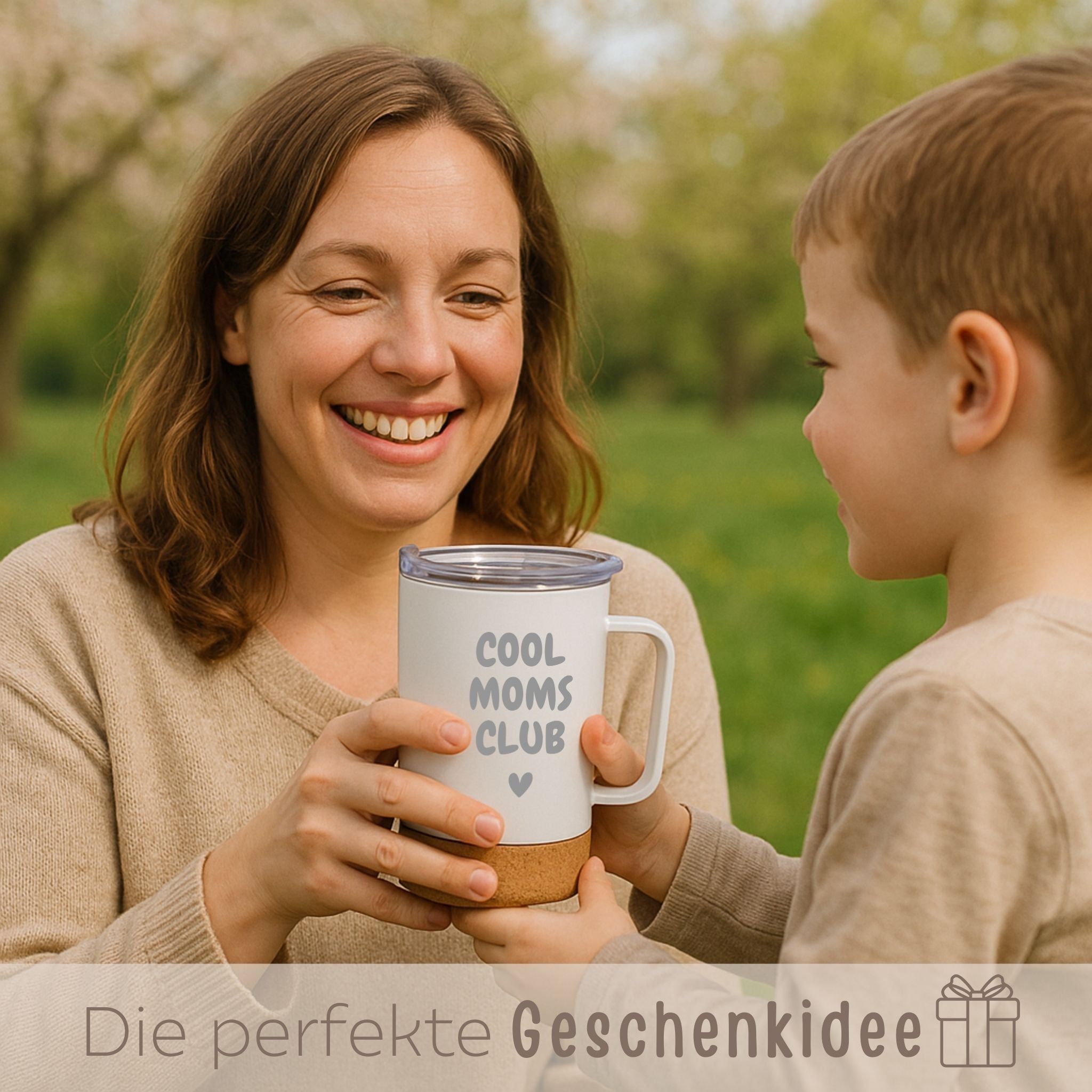 Thermobecher mit Kork - Moms Club - wunderwunsch