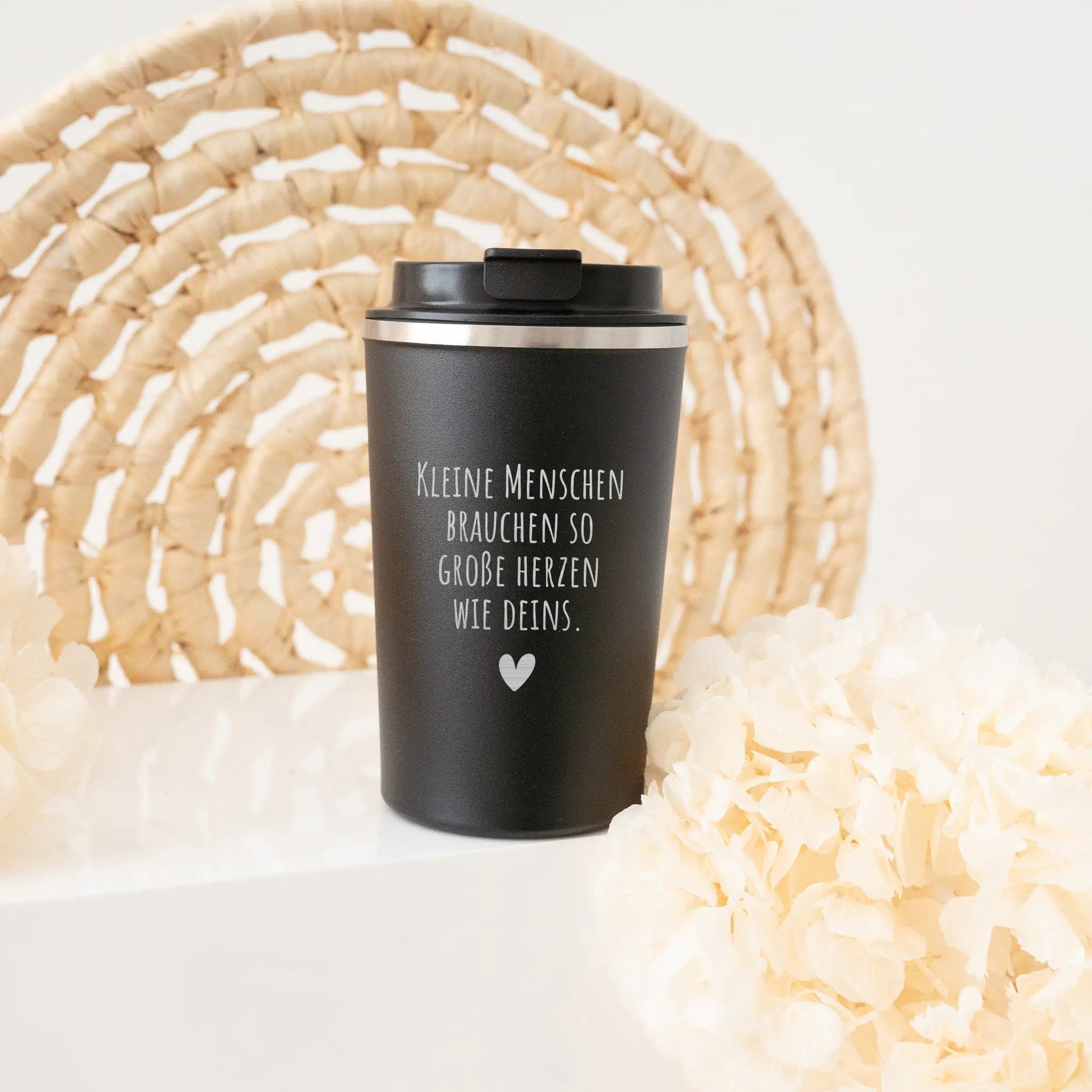Thermobecher To - Go - Kleine Menschen brauchen große Herzen - wunderwunsch
