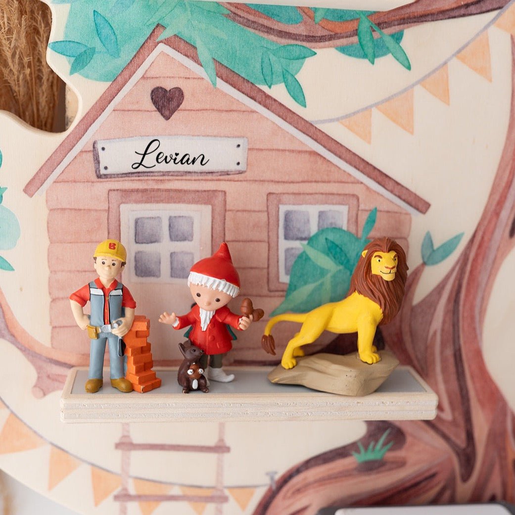 Toniebox Regal Holz - Baumhaus Aquarell - wunderwunsch