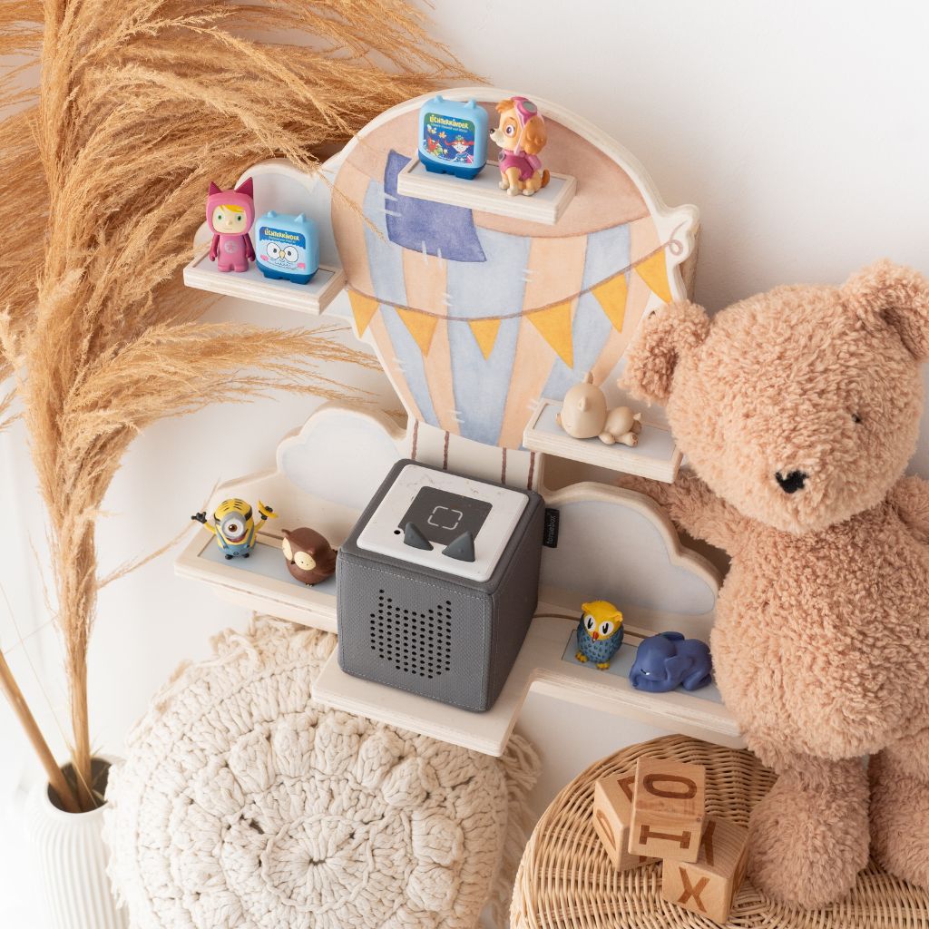 Toniebox Regal Holz - Heißluftballon Aquarell - wunderwunsch