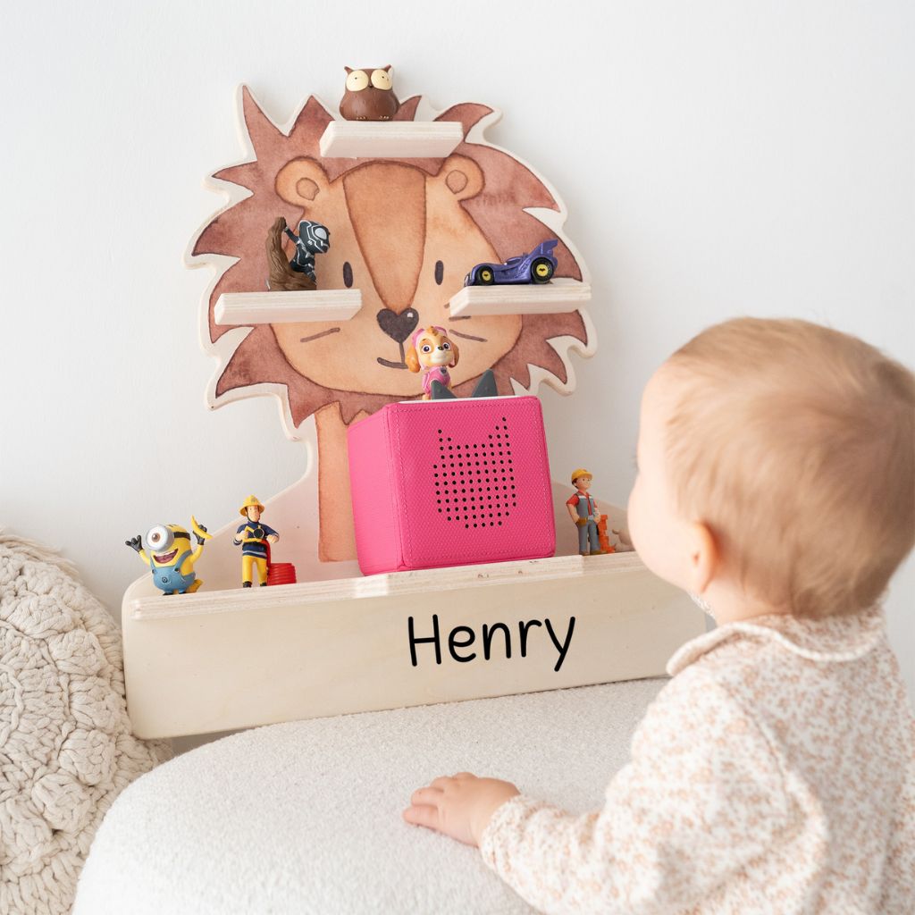 Toniebox Regal Holz - Löwe Aquarell - wunderwunsch