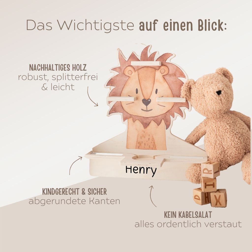 Toniebox Regal Holz - Löwe Aquarell - wunderwunsch