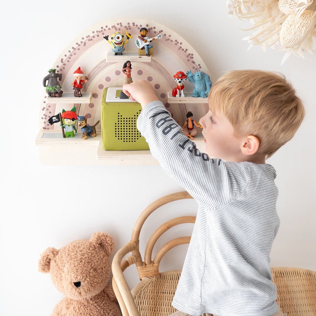 Toniebox Regal Holz - Regenbogen Aquarell - wunderwunsch