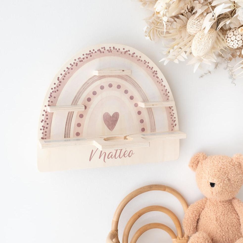 Toniebox Regal Holz - Regenbogen Aquarell - wunderwunsch