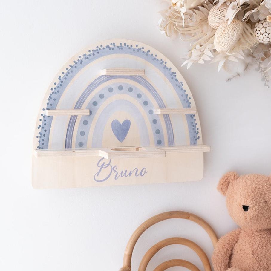 Toniebox Regal Holz - Regenbogen Aquarell - wunderwunsch