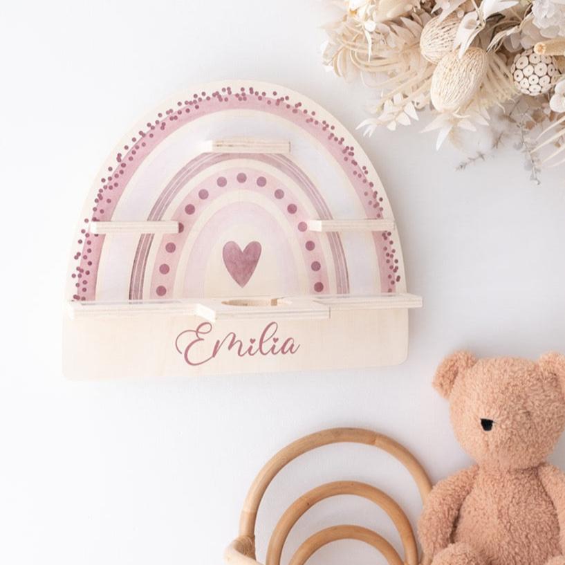 Toniebox Regal Holz - Regenbogen Aquarell - wunderwunsch