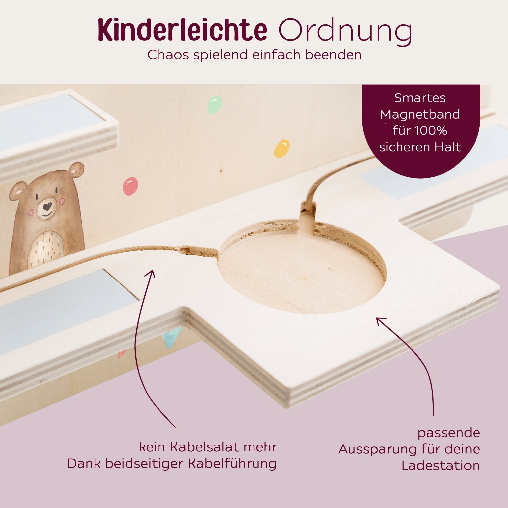 Toniebox Regal Holz - Tiere Girlande Aquarell - wunderwunsch