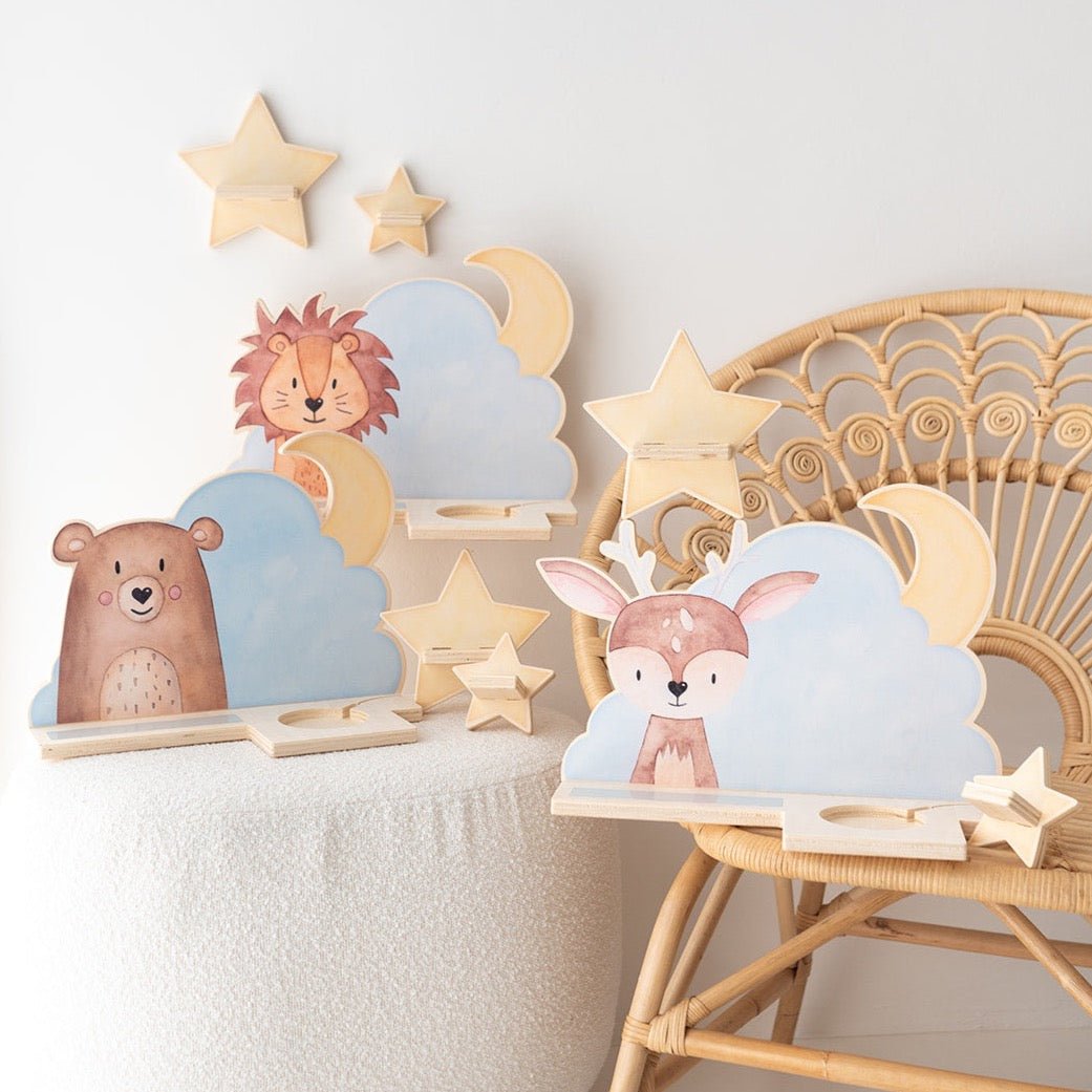 Toniebox Regal Holz - Wolkentier Aquarell - wunderwunsch
