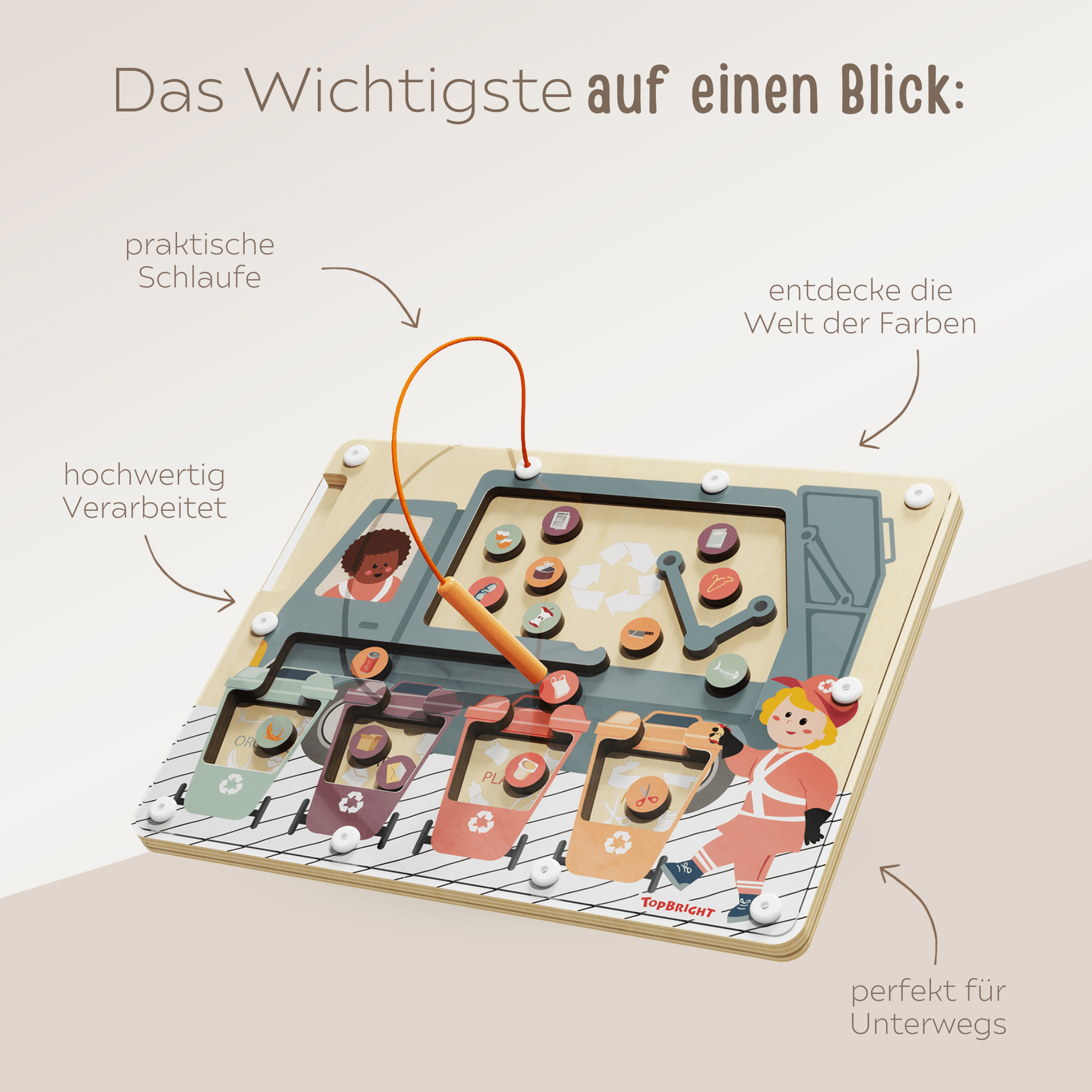 TOP BRIGHT Abfall Sortierspiel - wunderwunsch