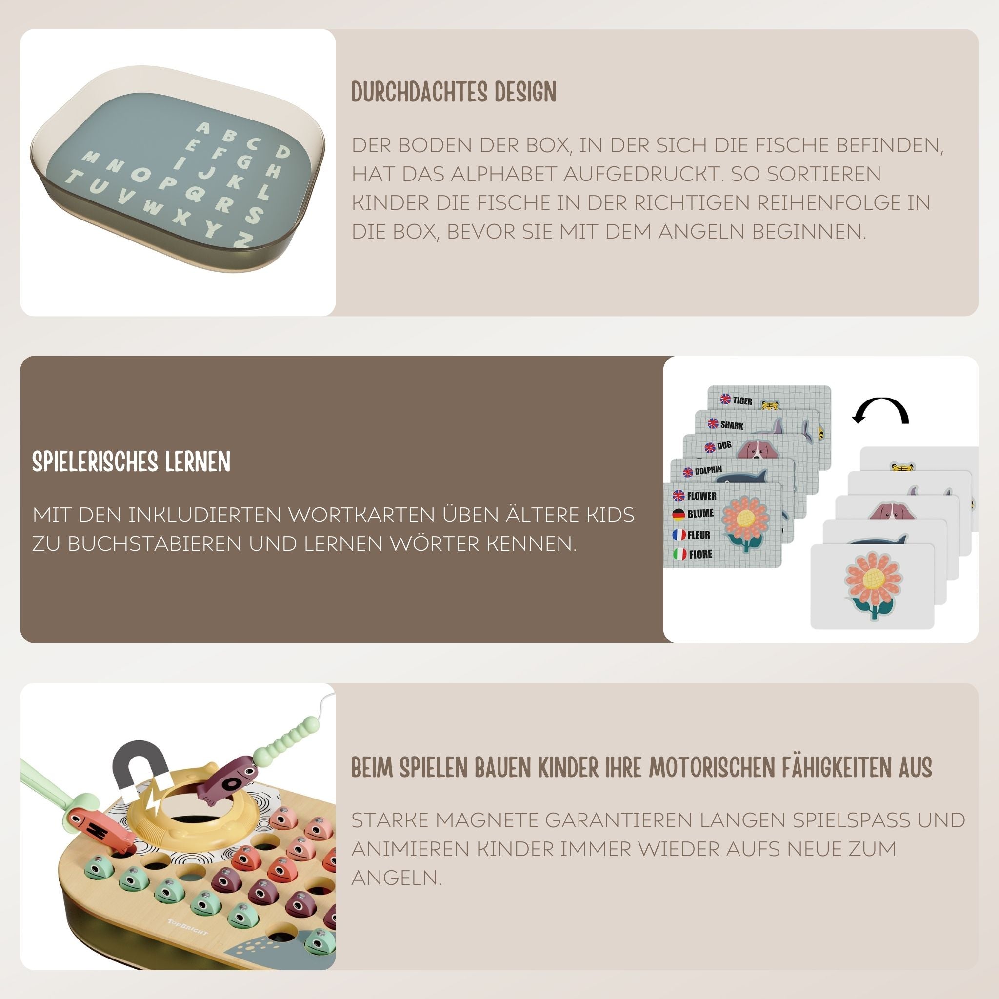 TOP BRIGHT Angelspiel ABC personalisiert - wunderwunsch