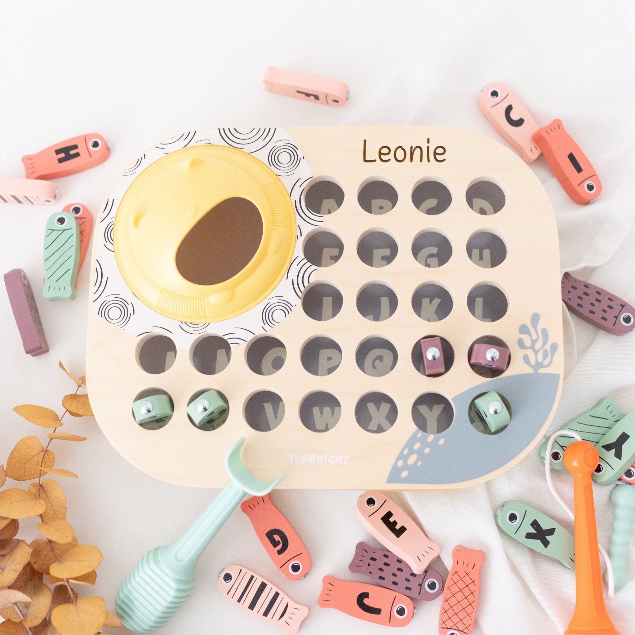 TOP BRIGHT Angelspiel ABC personalisiert - wunderwunsch