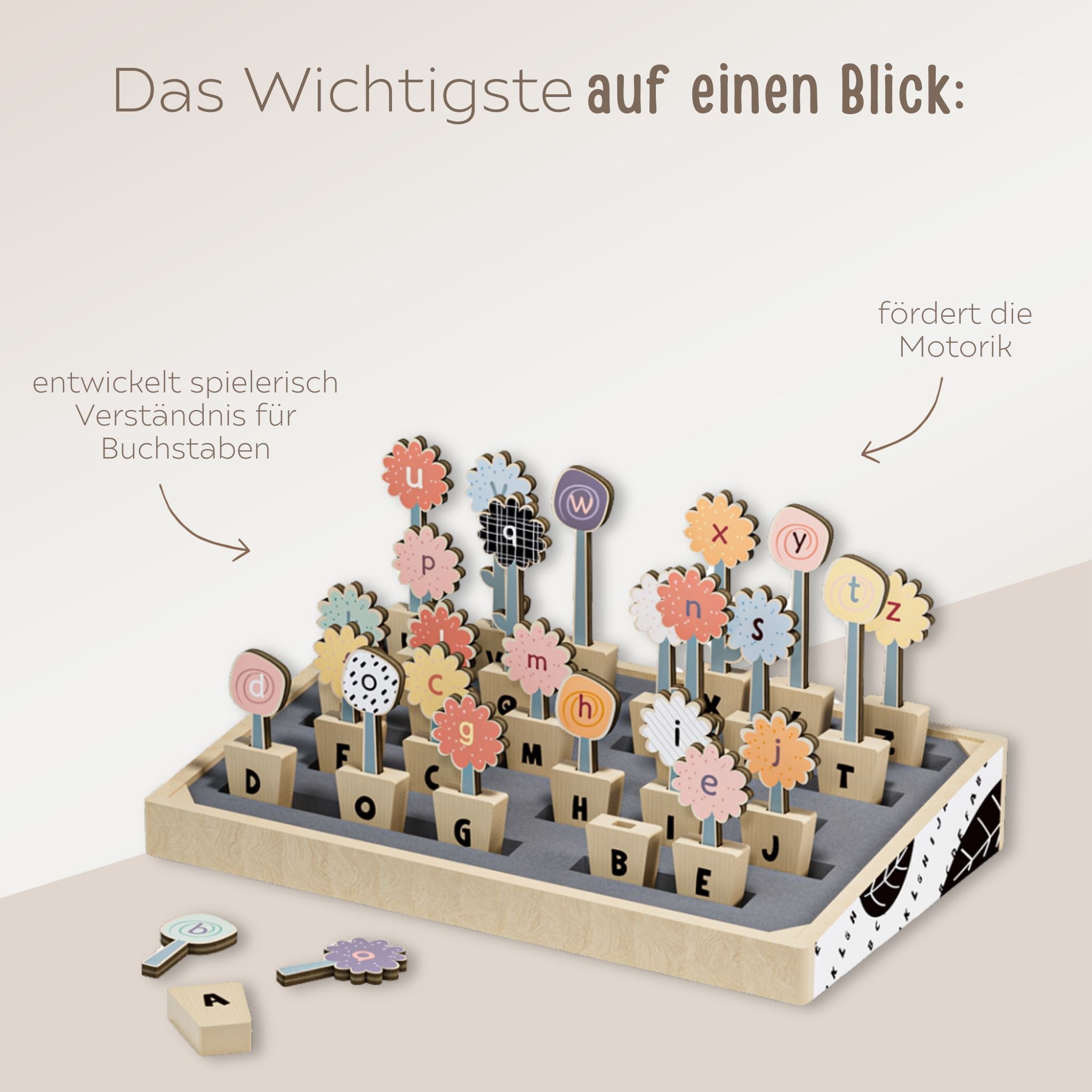 TOP BRIGHT Buchstabenspiel Garten - wunderwunsch