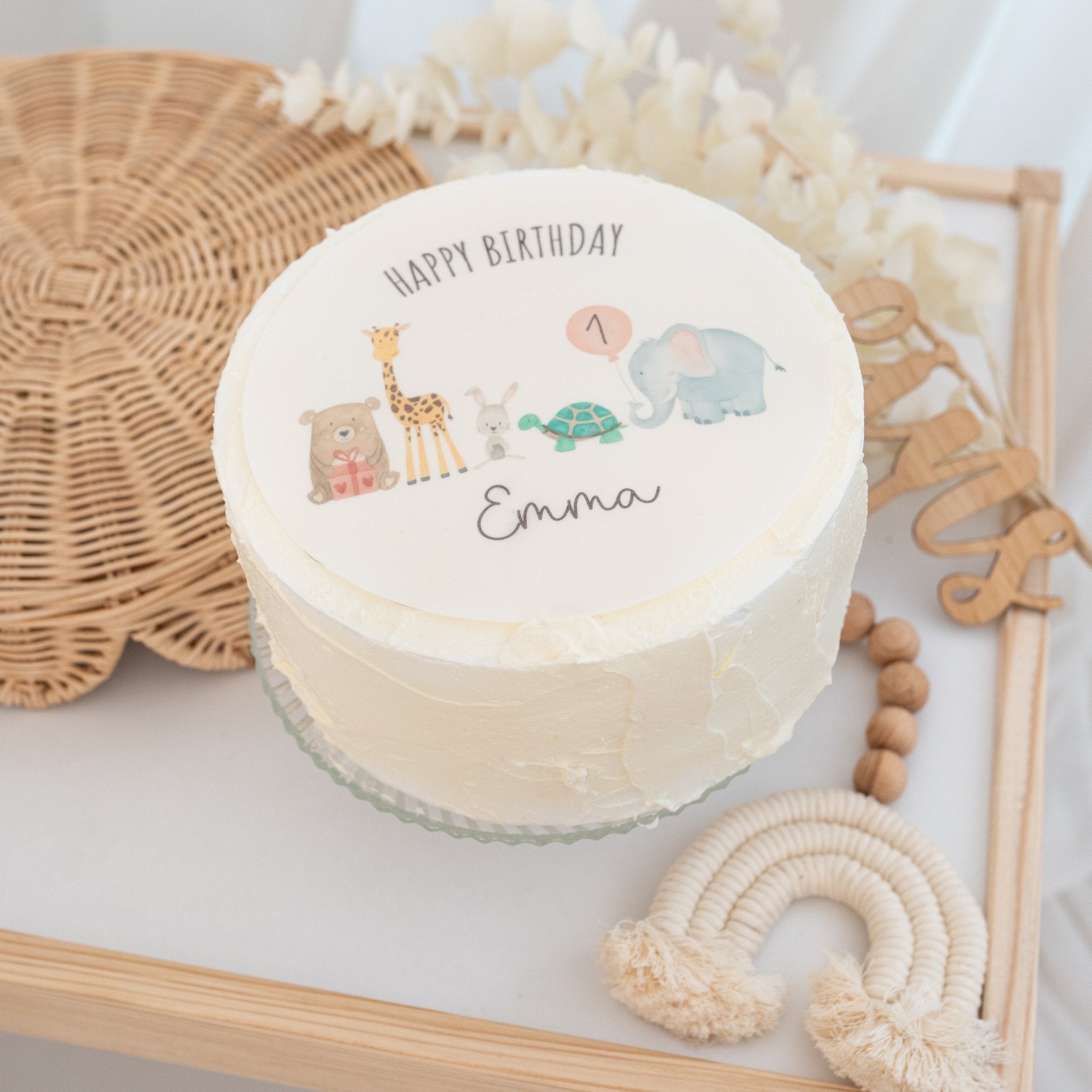 Tortenaufleger personalisiert Geburtstagstiere - wunderwunsch