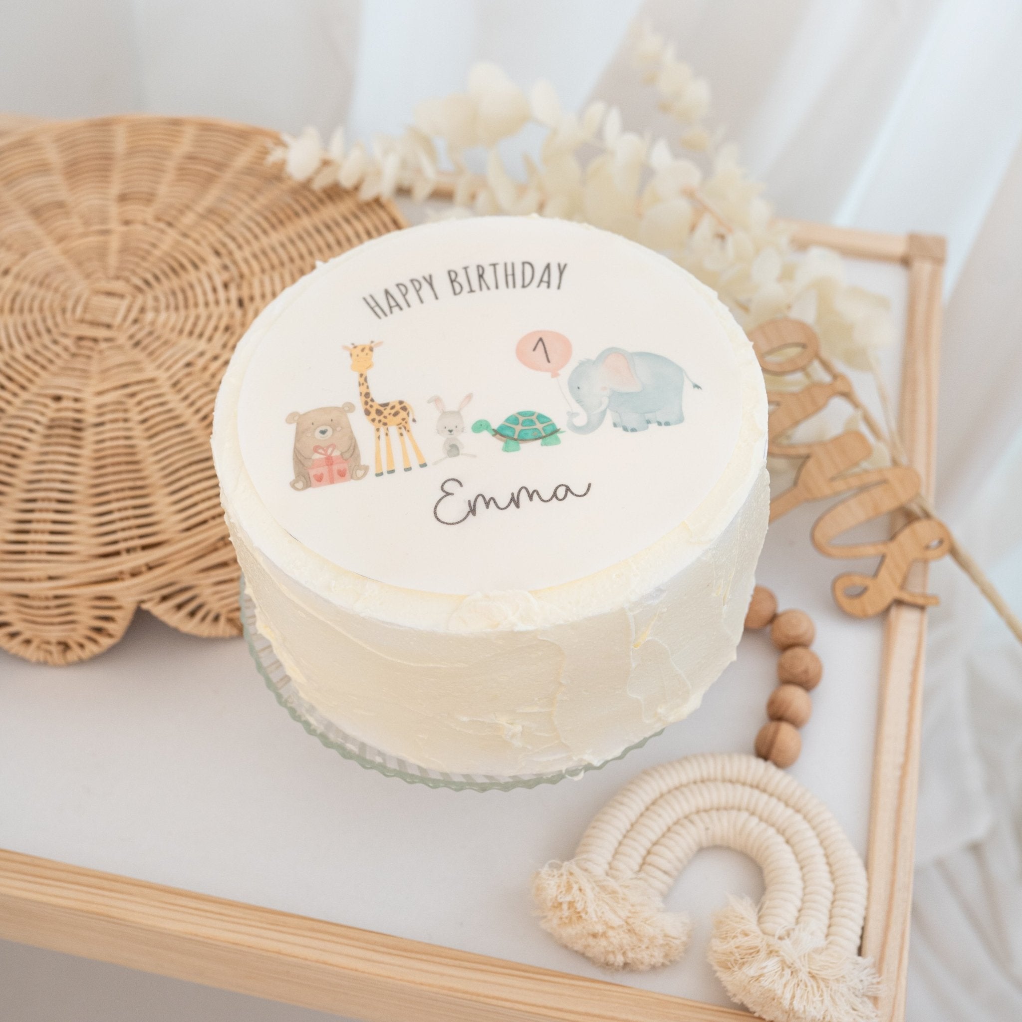 Tortenaufleger personalisiert Geburtstagstiere - wunderwunsch