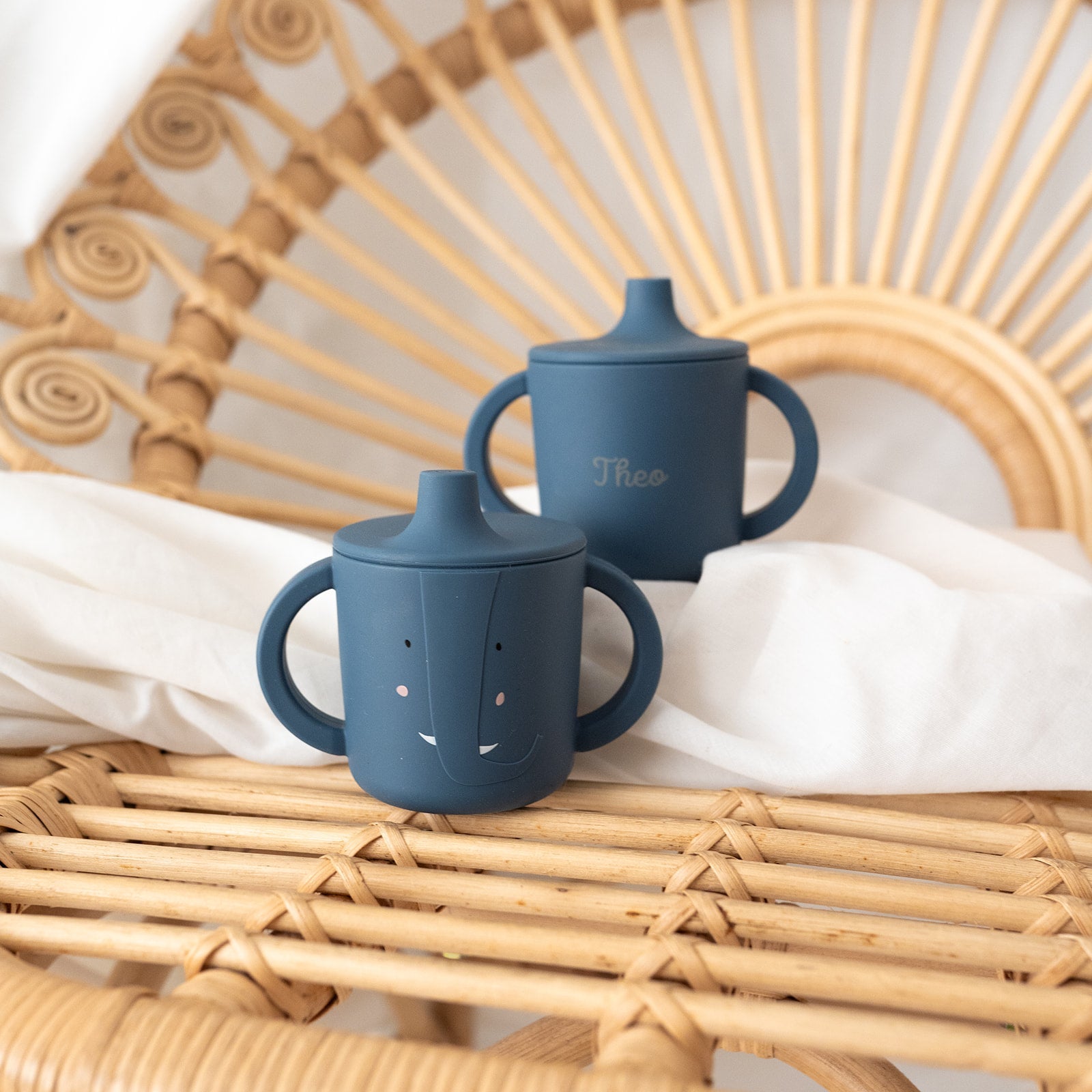 Trinklernbecher Silikon personalisiert - Tiere Trixie - wunderwunsch