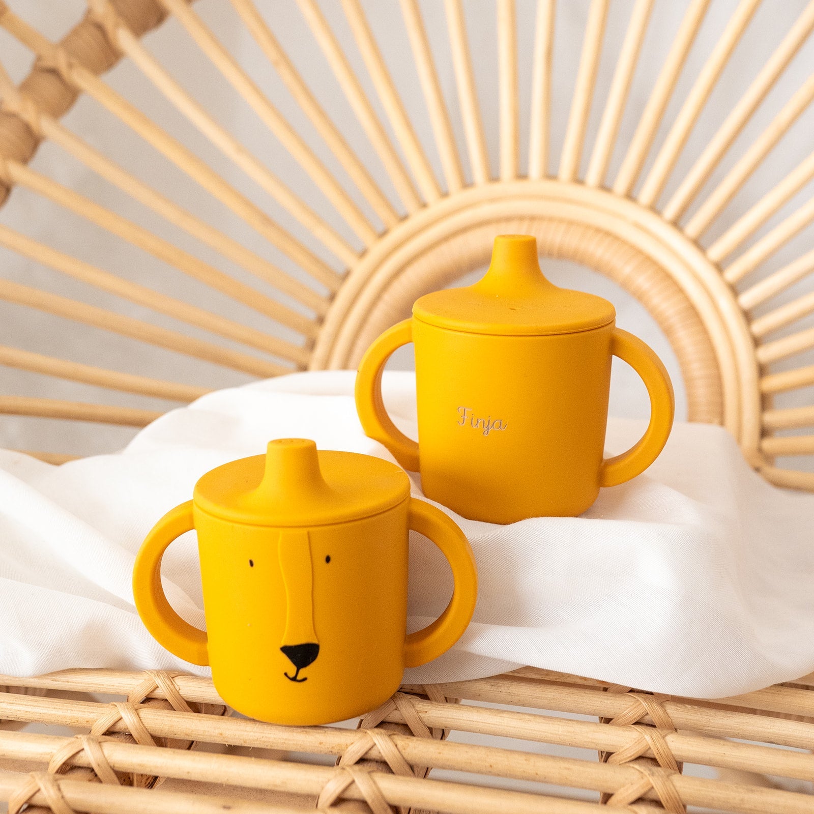 Trinklernbecher Silikon personalisiert - Tiere Trixie - wunderwunsch