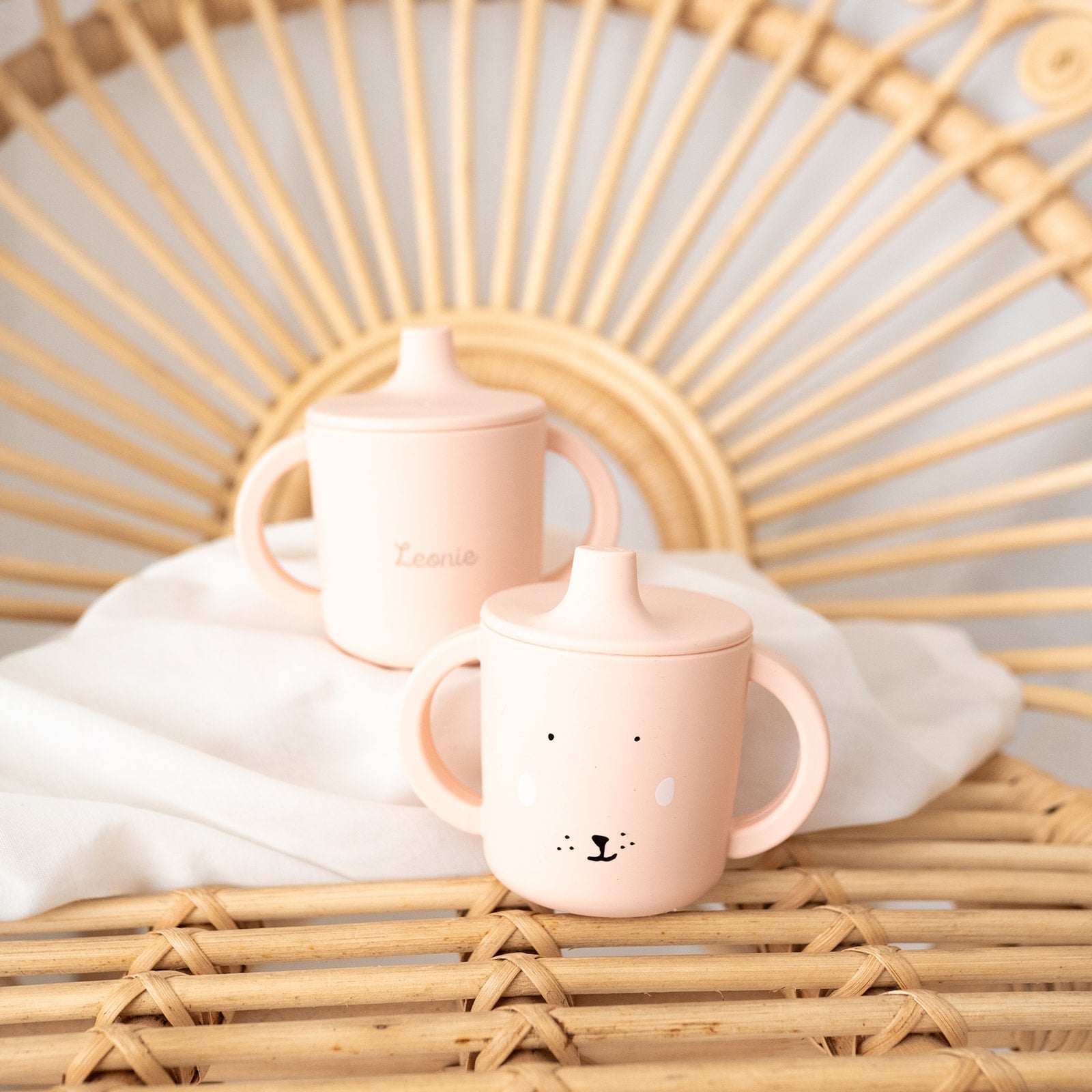 Trinklernbecher Silikon personalisiert - Tiere Trixie - wunderwunsch