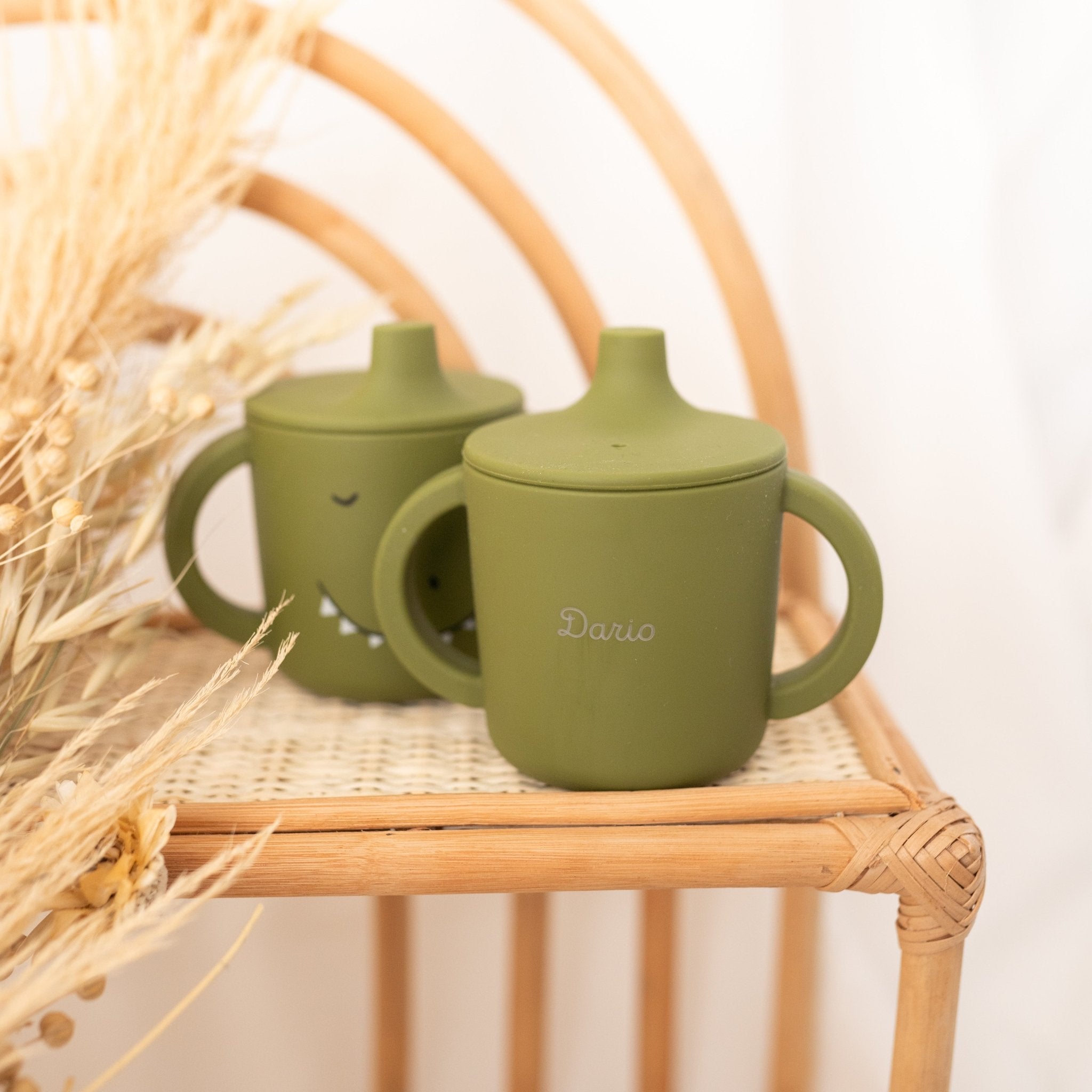 Trinklernbecher Silikon personalisiert - Tiere Trixie - wunderwunsch