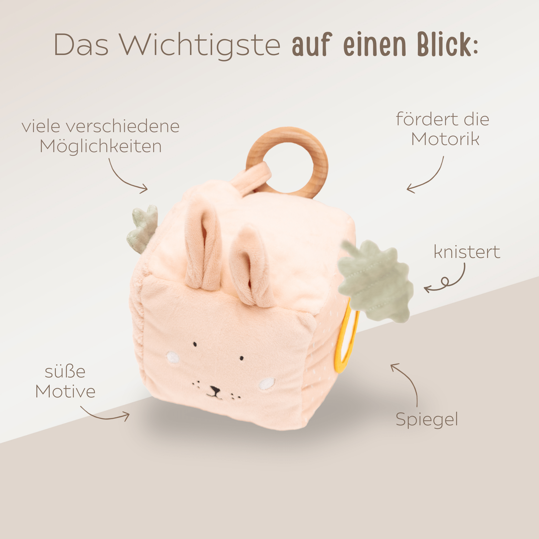 TRIXIE Aktivitätswürfel Stoff personalisiert - Tiere - wunderwunsch