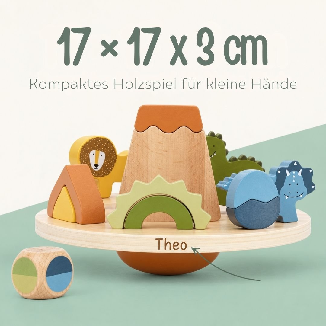TRIXIE Balancespiel Dino Abenteuer aus Holz personalisiert - wunderwunsch