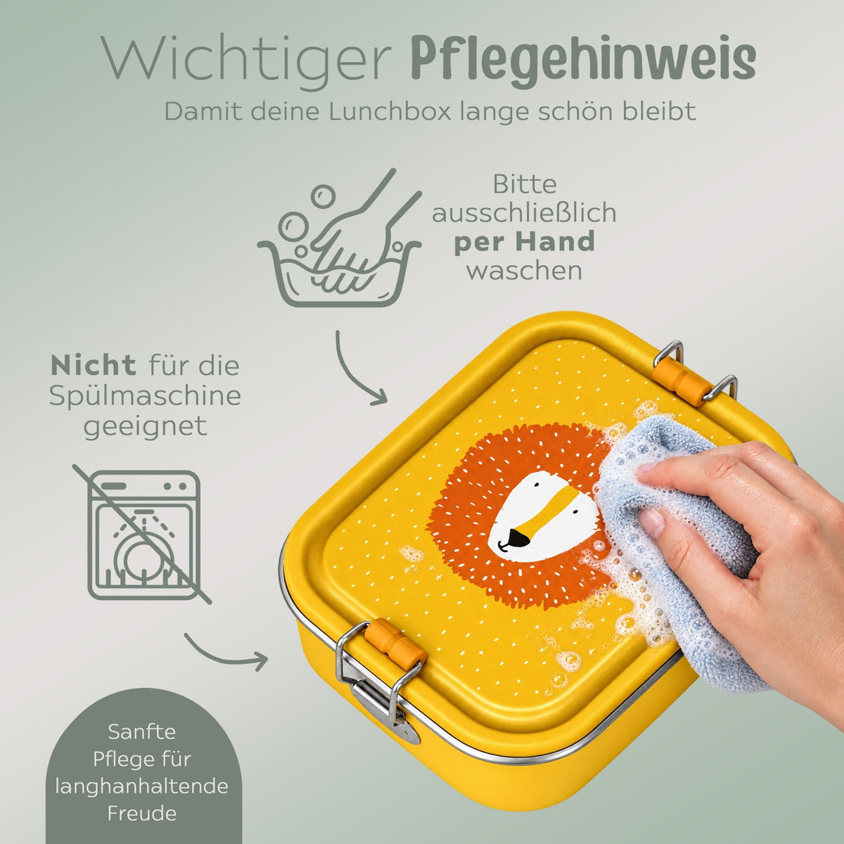 Trixie Brotdose aus Edelstahl personalisiert - Tiere - wunderwunsch