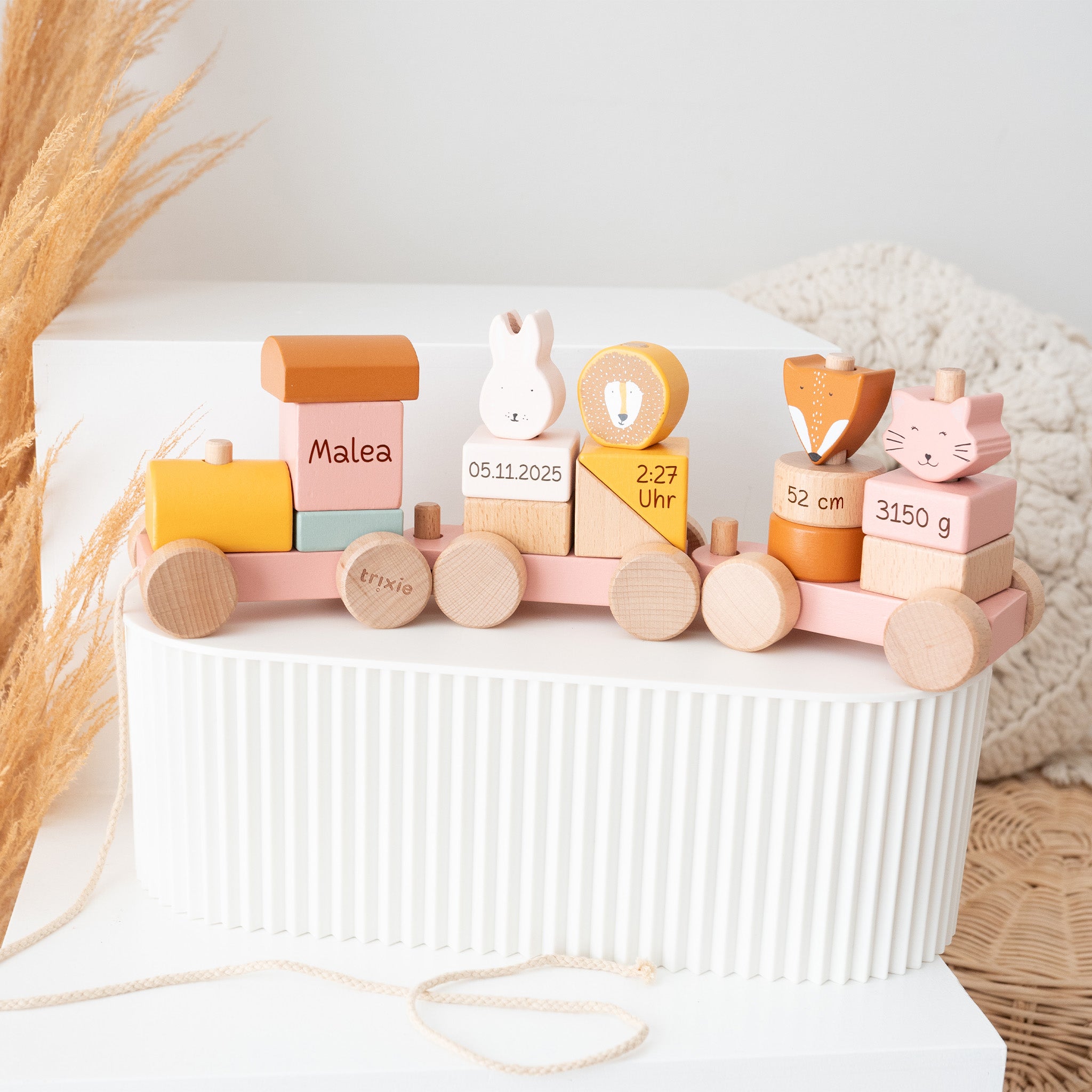 TRIXIE Holz Eisenbahn personalisiert - wunderwunsch