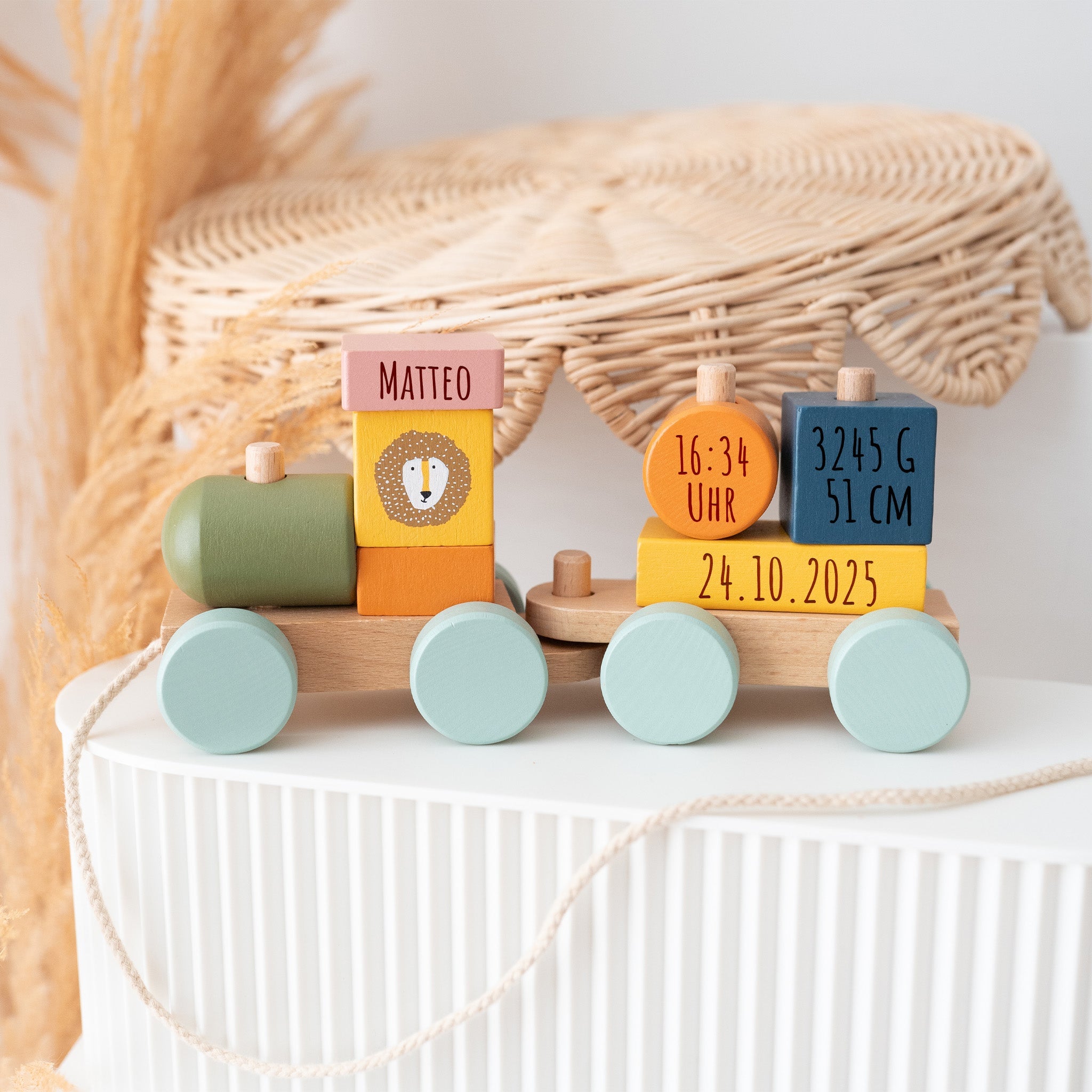 TRIXIE Holz Eisenbahn personalisiert - wunderwunsch