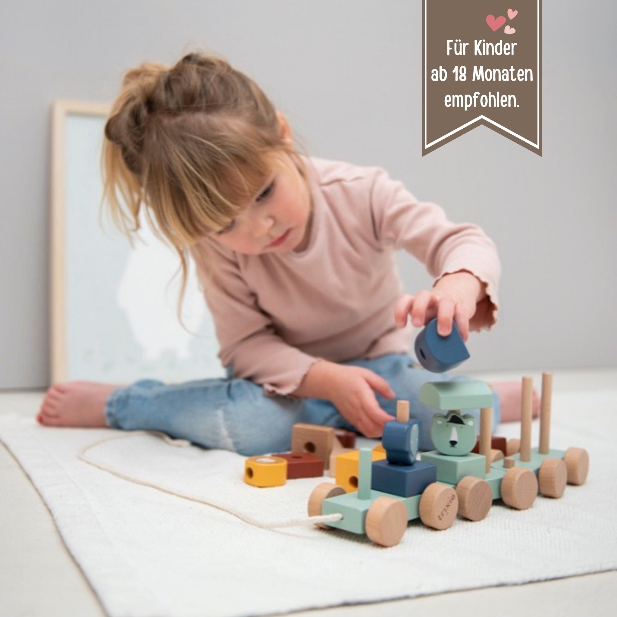 TRIXIE Holz Eisenbahn personalisiert - wunderwunsch