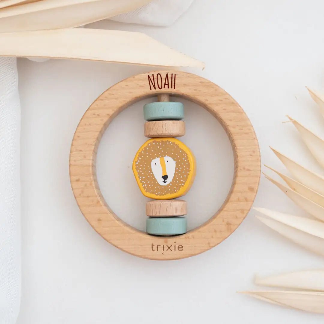 TRIXIE Holzrassel Tier mit Perlen personalisiert - wunderwunsch
