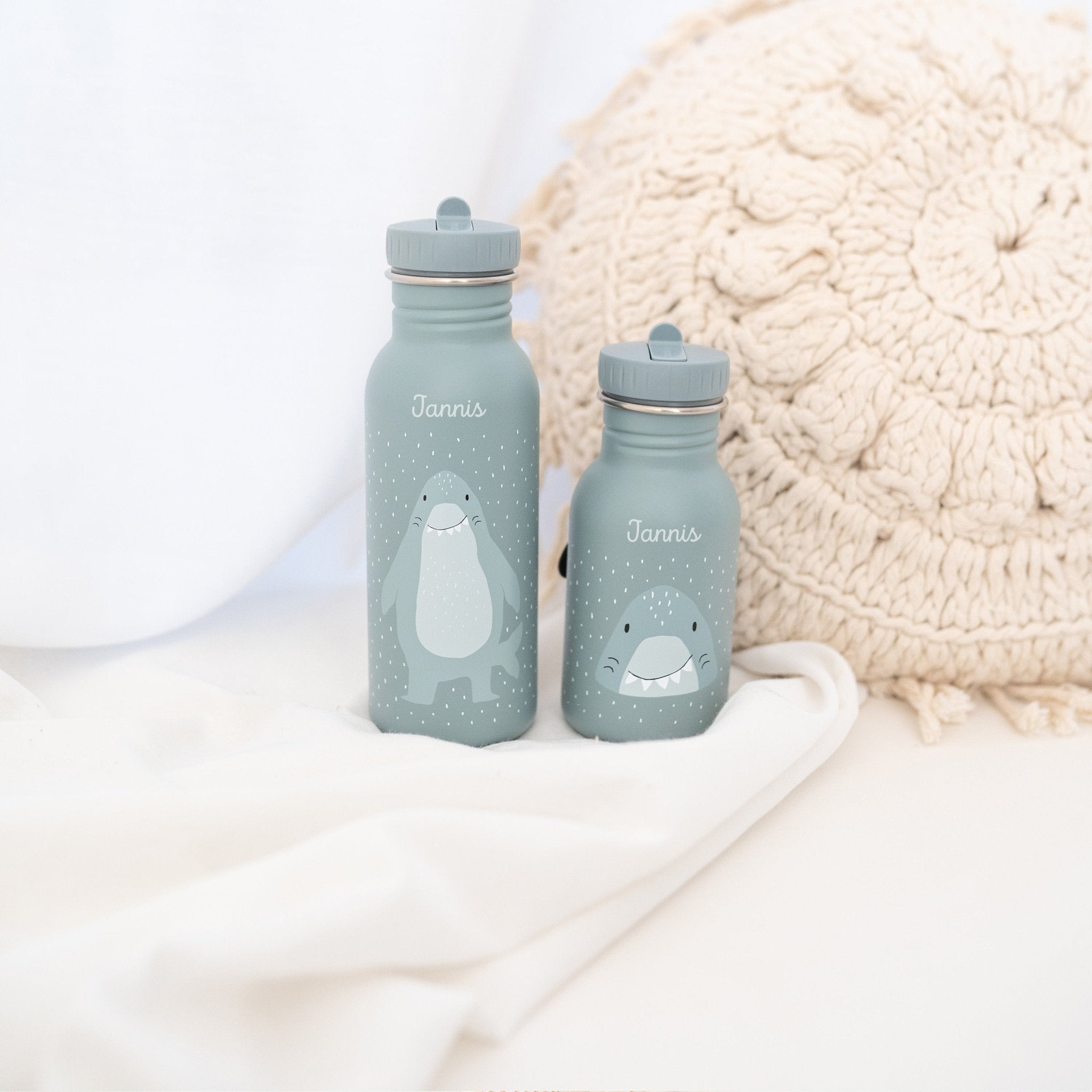 TRIXIE Kinder Trinkflasche personalisiert - Hai - wunderwunsch