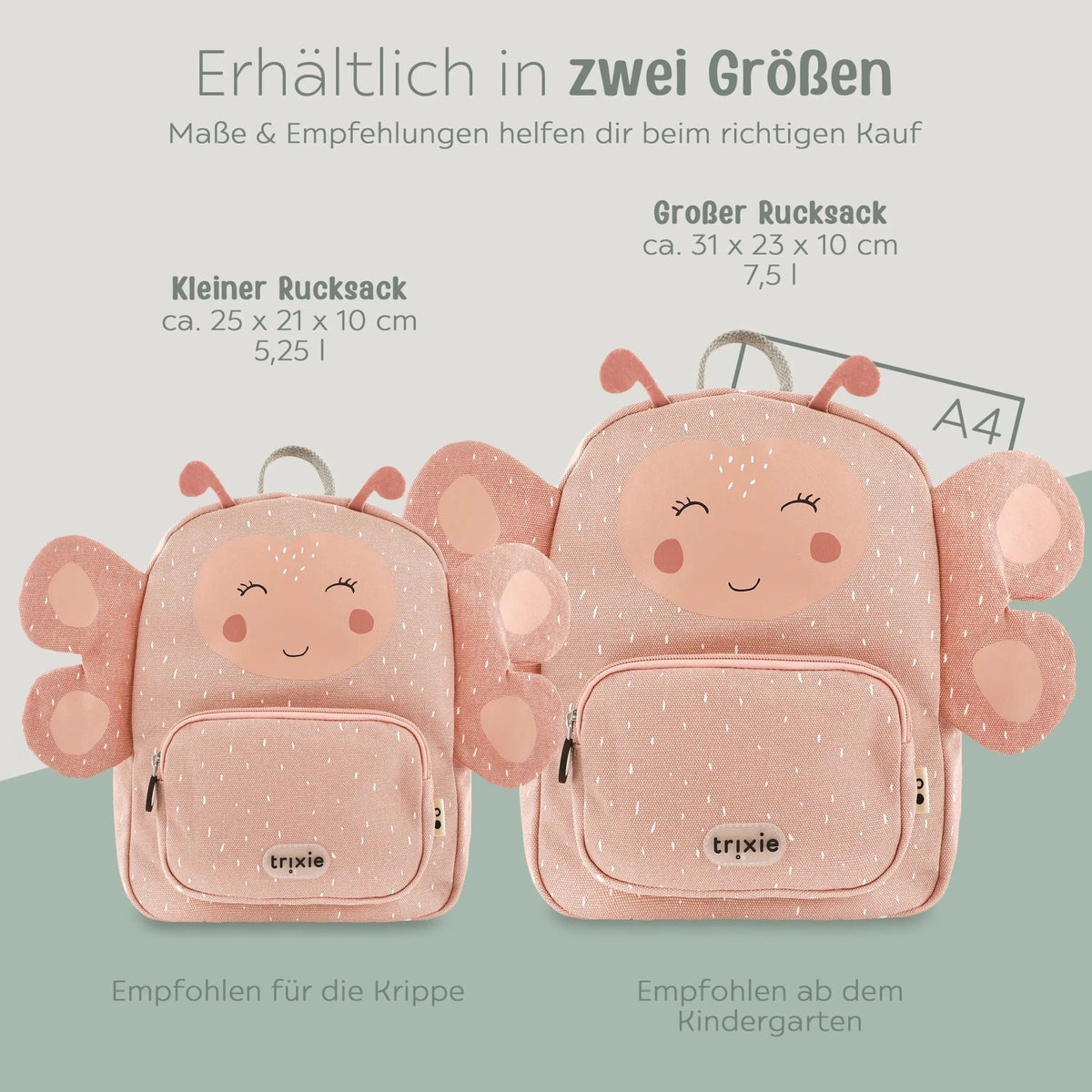 TRIXIE Kindergartenrucksack Secret Kollektion - Tiere - wunderwunsch