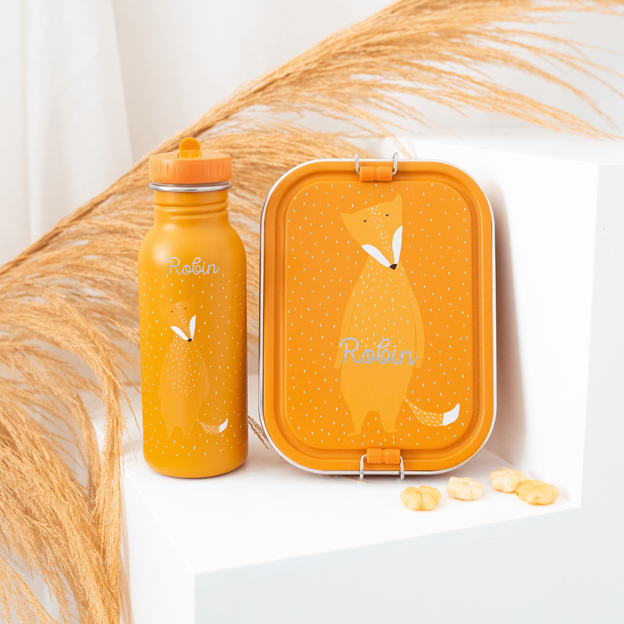 TRIXIE Lunch - Set - Brotdose & Trinkflasche - Fuchs - wunderwunsch