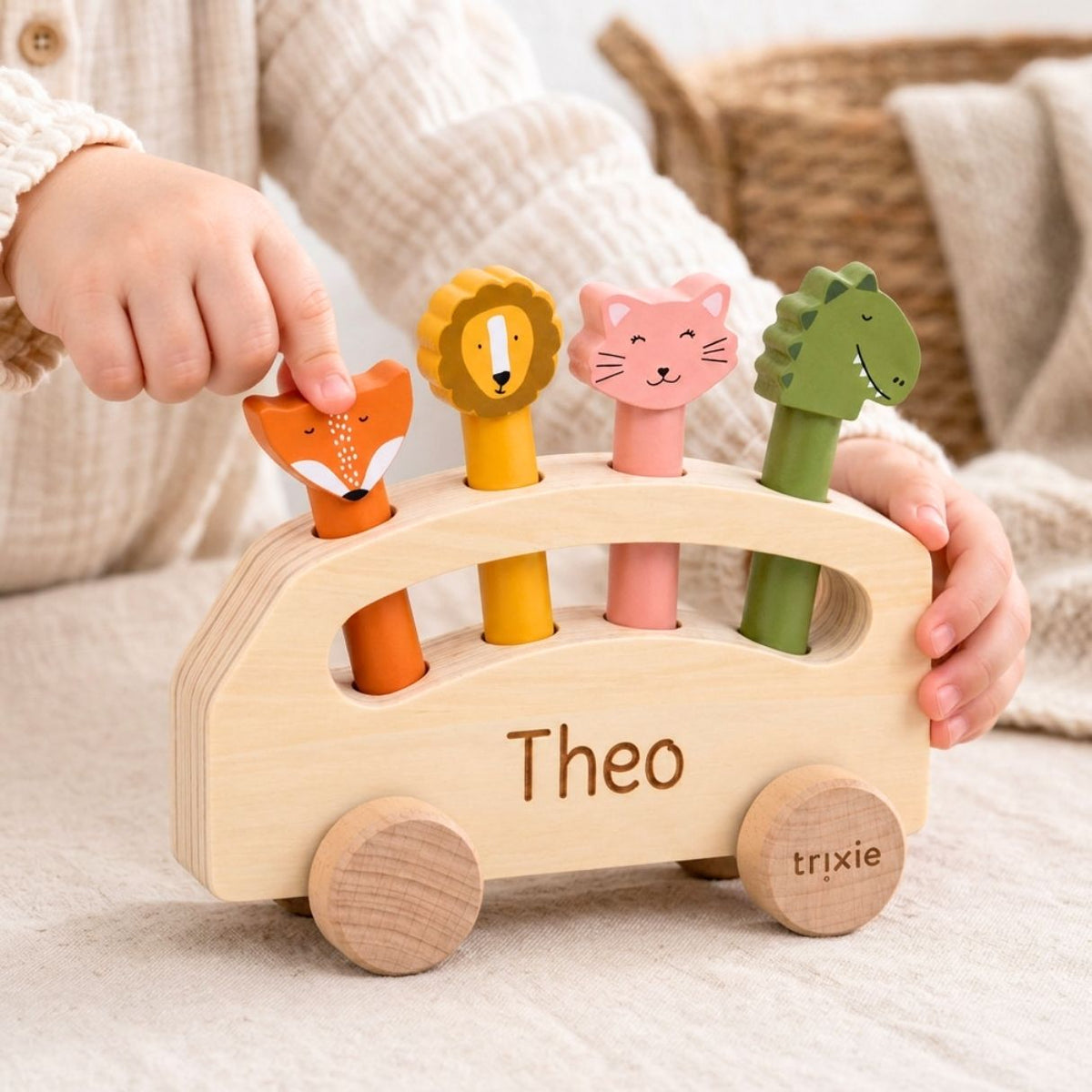 TRIXIE Pop-up Tierbus aus Holz personalisiert - wunderwunsch