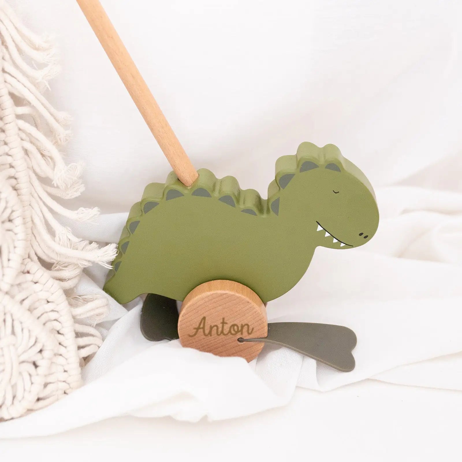 TRIXIE Schiebetier Dino oder Hase Holz personalisierbar - wunderwunsch