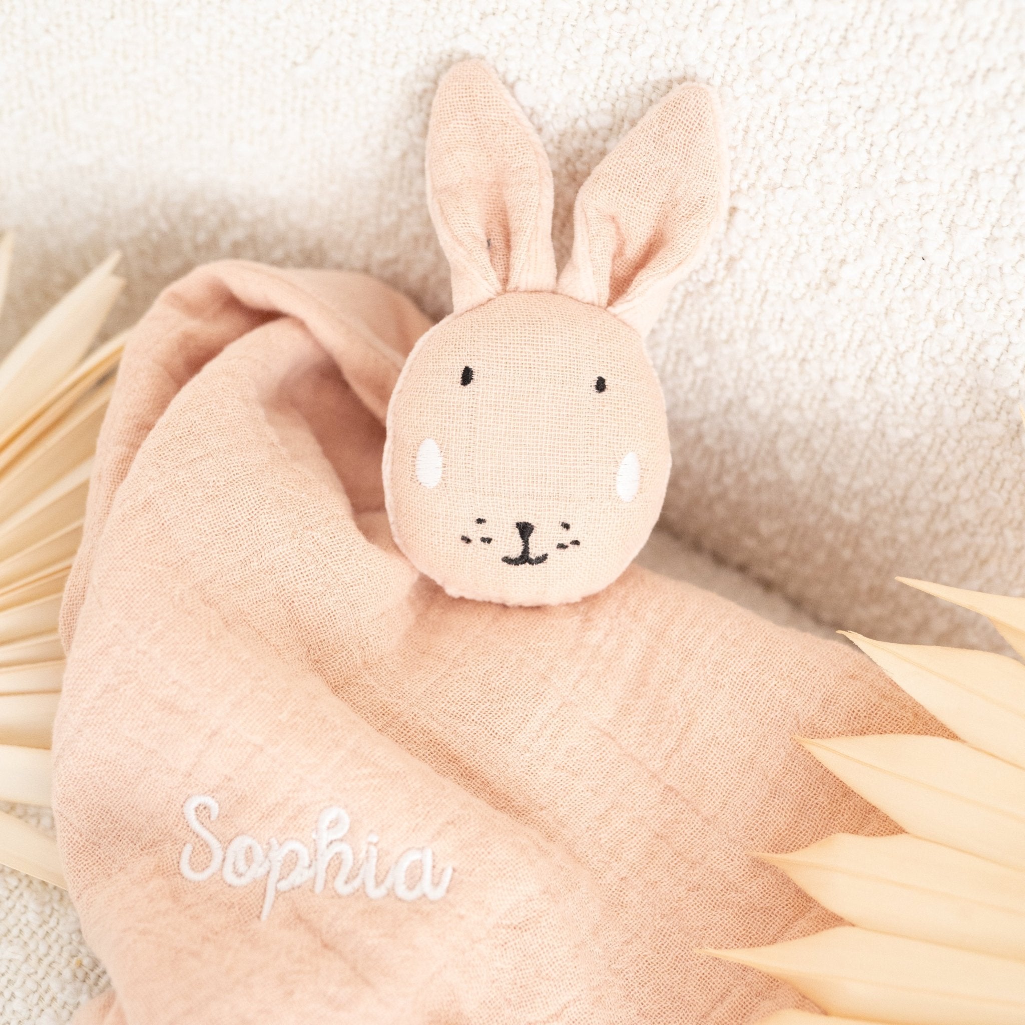 TRIXIE Schmusetuch mit Name - Hase, Dino, Löwe - wunderwunsch