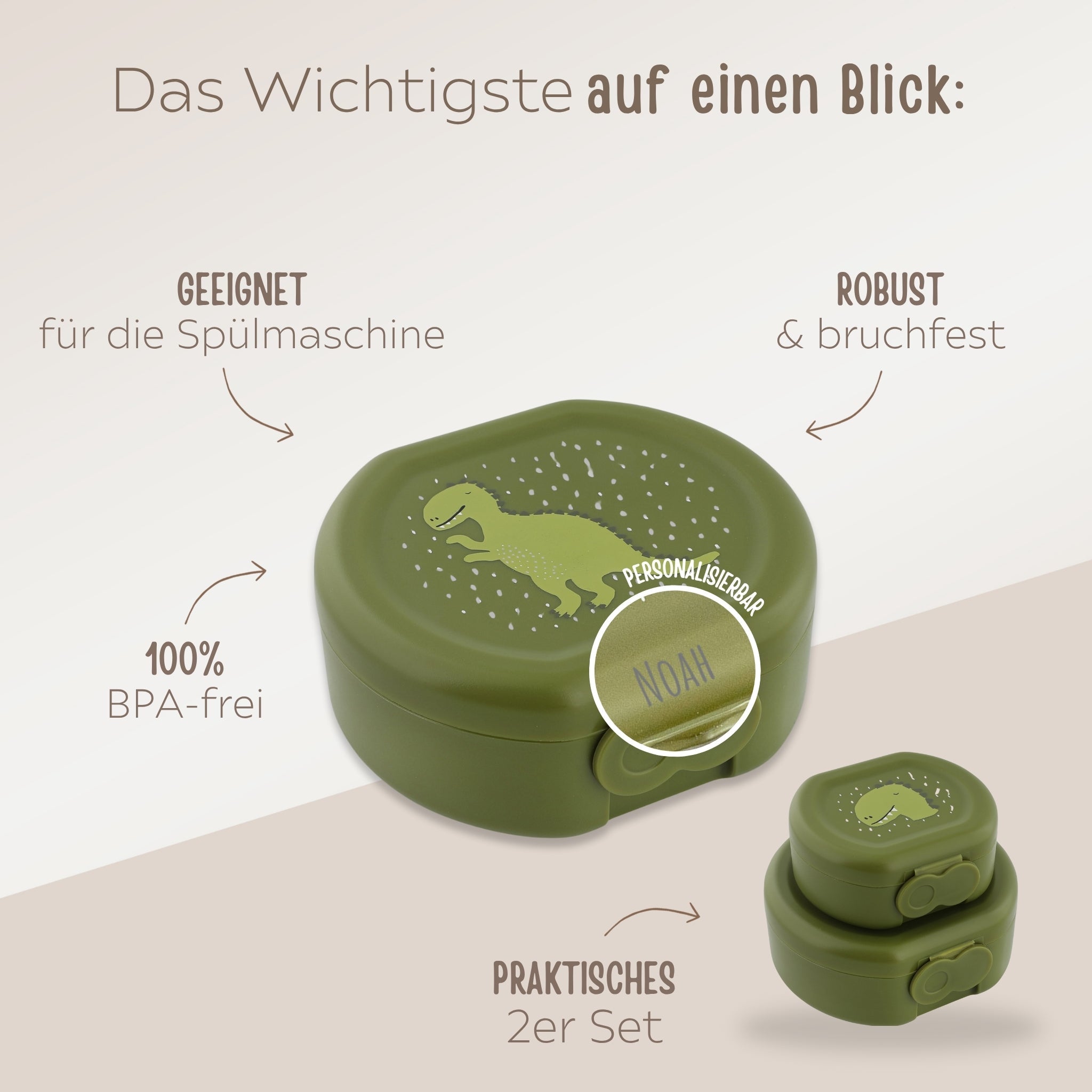 TRIXIE Snackbox rund 2er Set - Tiere - wunderwunsch