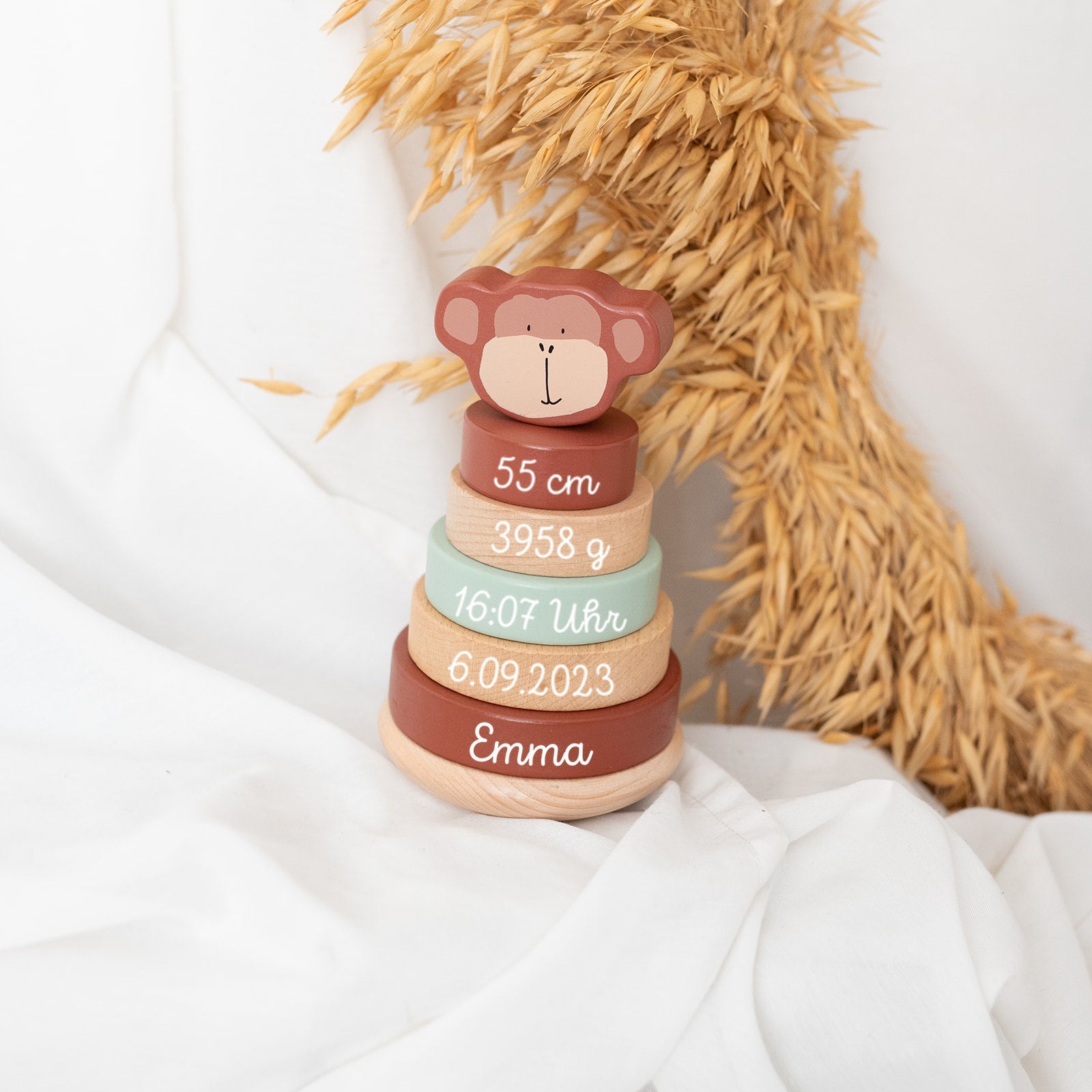TRIXIE Stapelturm Holz Tiere personalisiert - wunderwunsch
