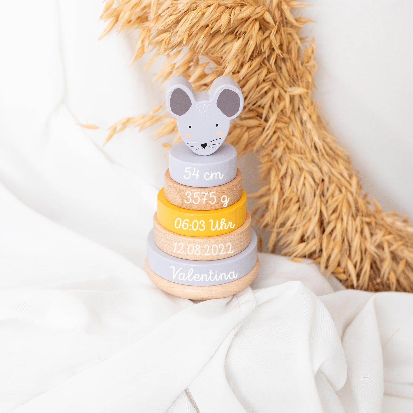TRIXIE Stapelturm Holz Tiere personalisiert - wunderwunsch