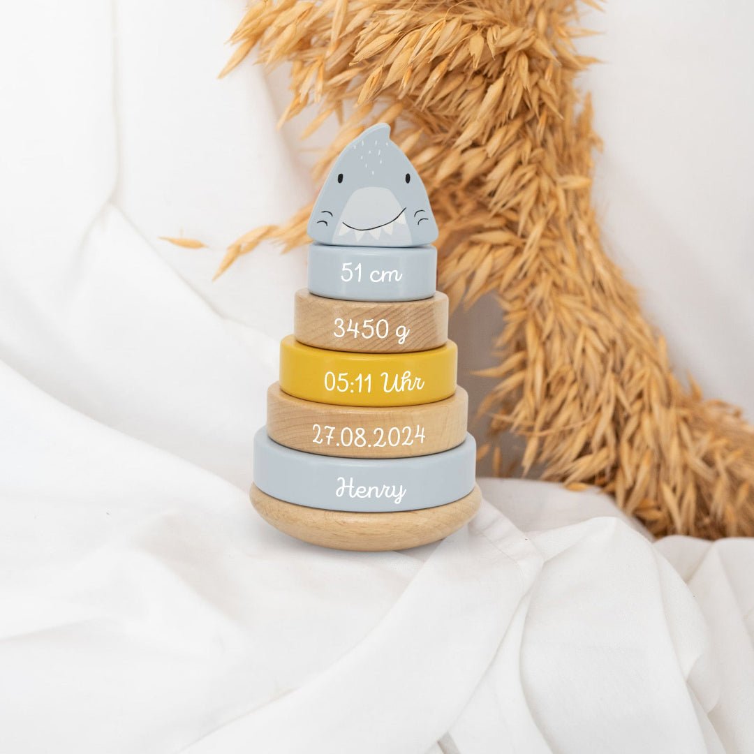 TRIXIE Stapelturm Holz Tiere personalisiert - wunderwunsch
