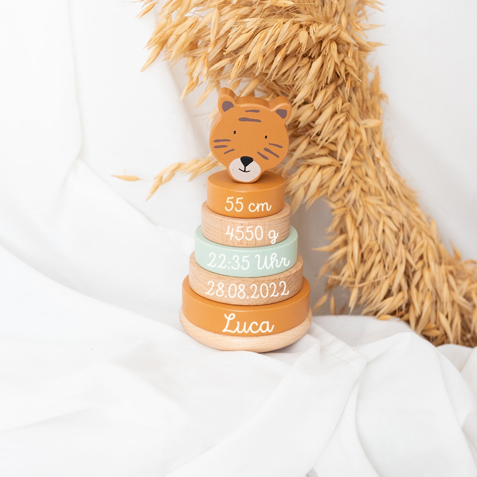 TRIXIE Stapelturm Holz Tiere personalisiert - wunderwunsch