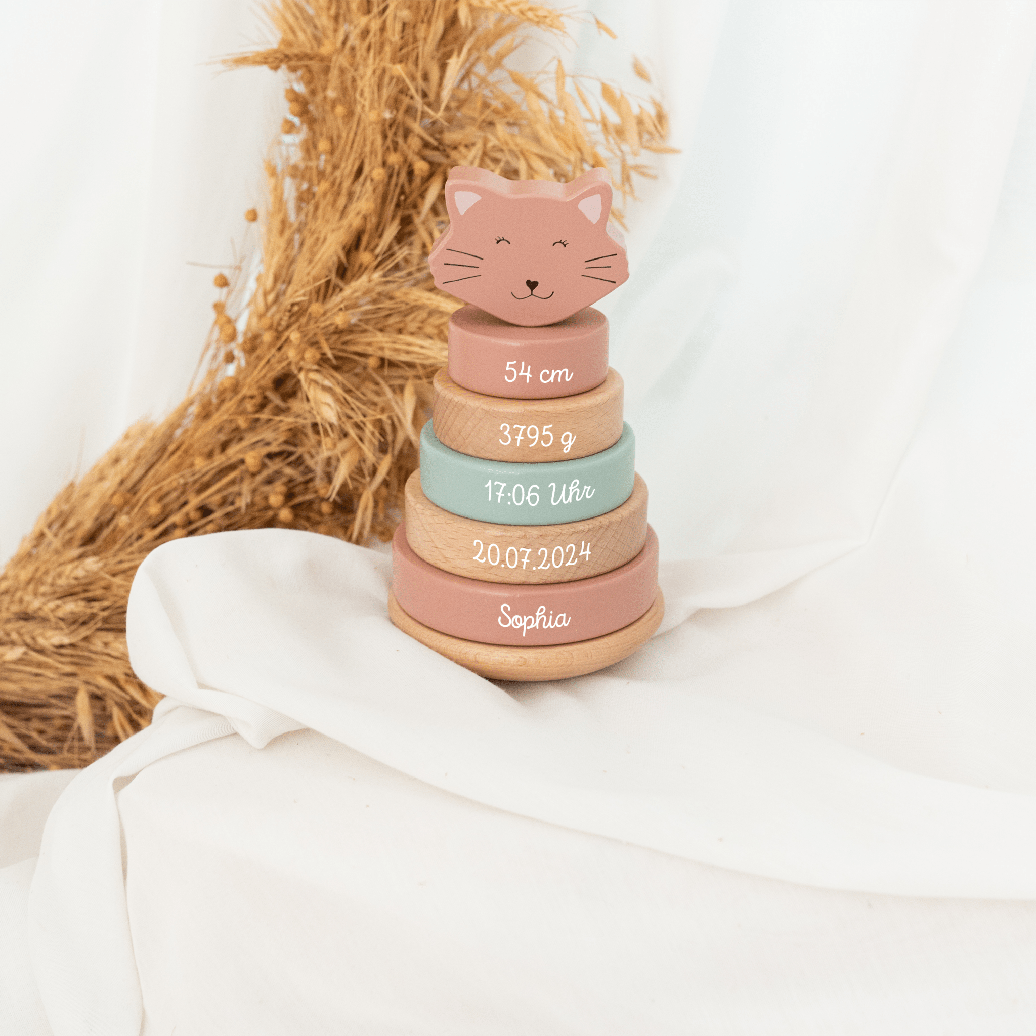 TRIXIE Stapelturm Holz Tiere personalisiert - wunderwunsch
