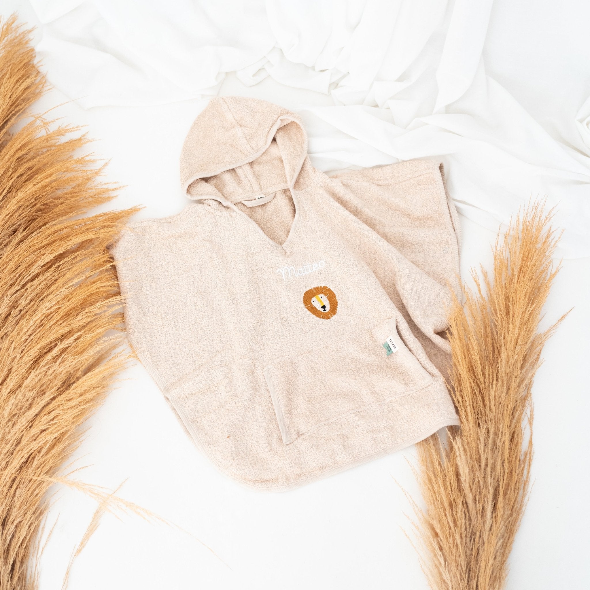 TRIXIE Tier Badeponcho mit Tier Applikation - wunderwunsch