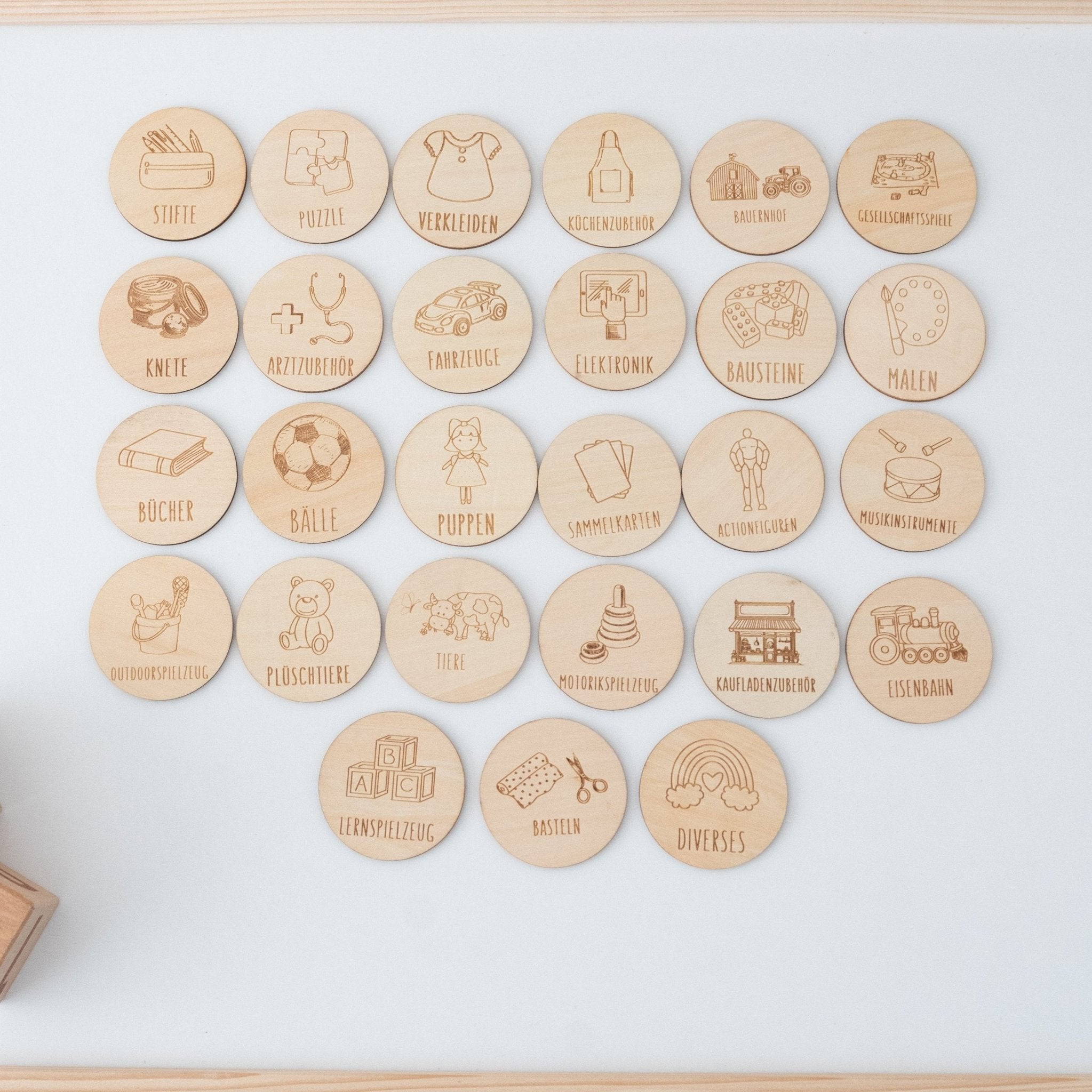 Trofast Holzschild mit Klebepunkt - wunderwunsch