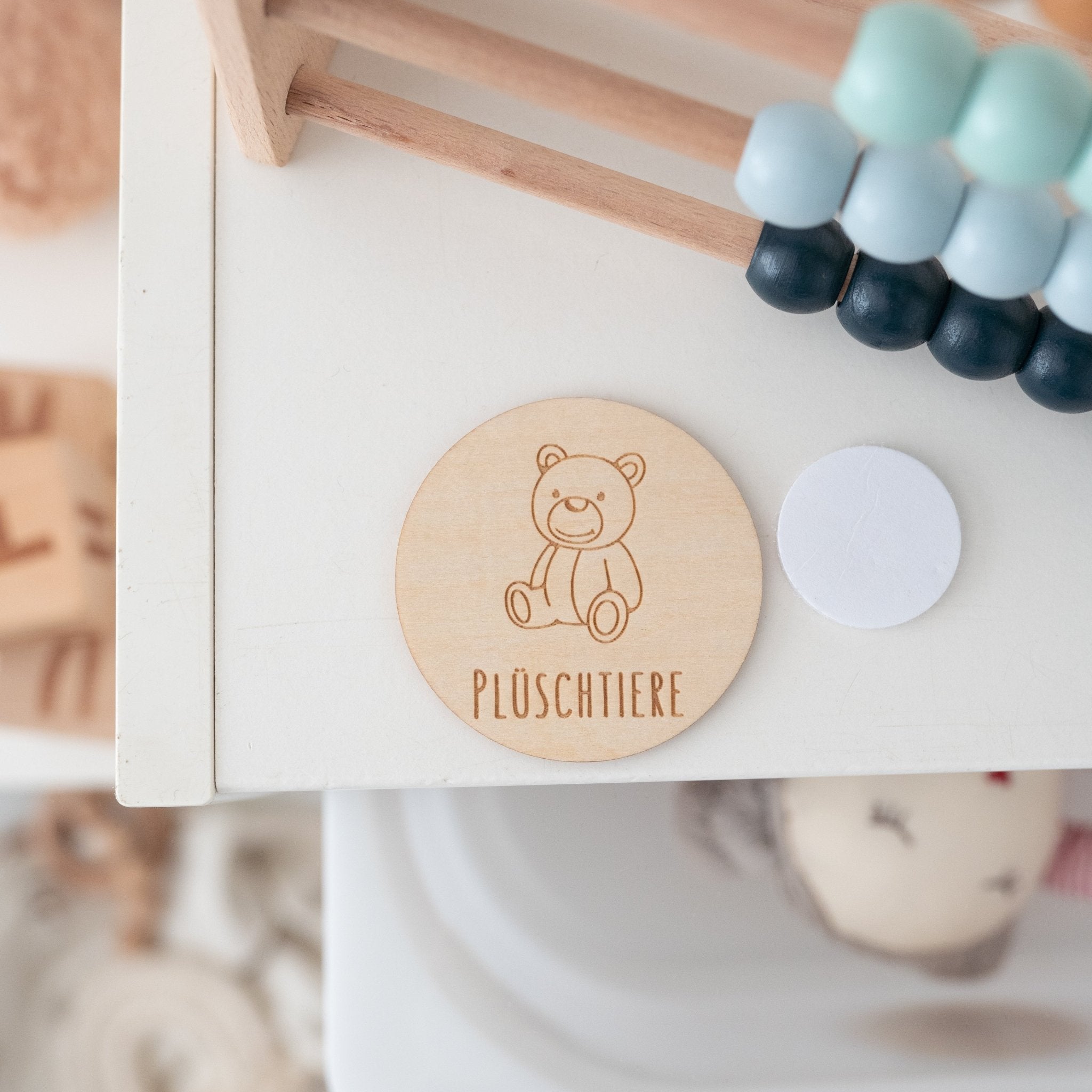 Trofast Holzschild mit Klebepunkt - wunderwunsch