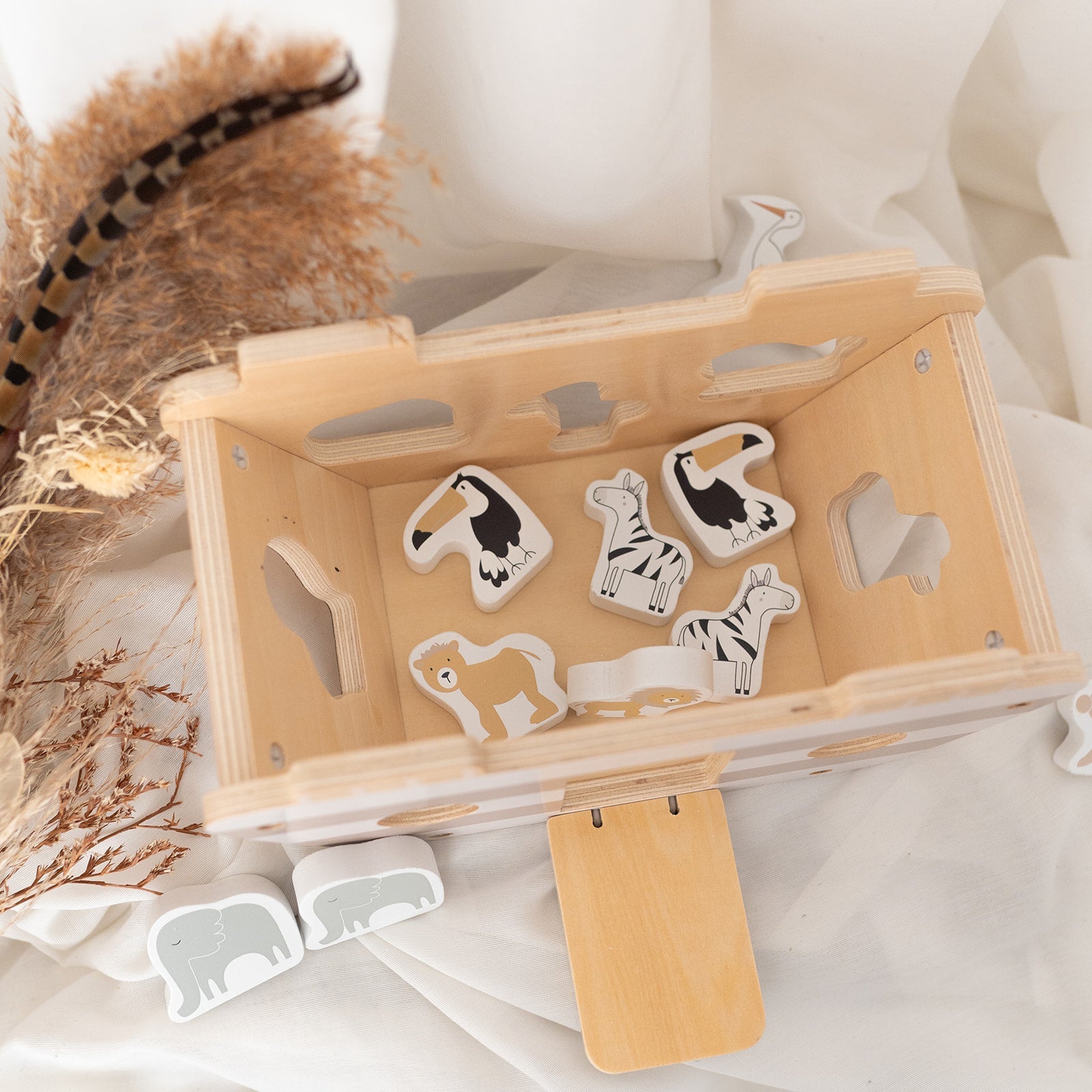 TRYCO Arche Noah Safari Tiere Holz Gestreift - wunderwunsch