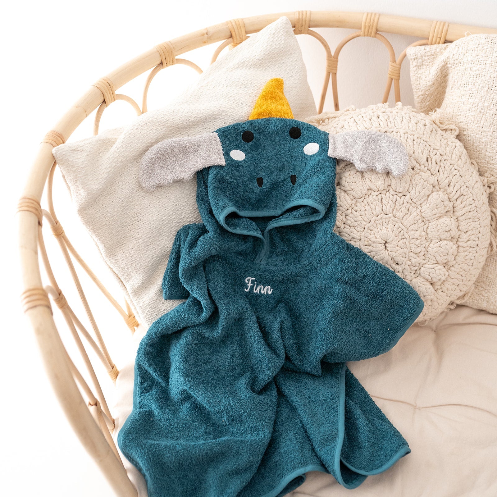 TRYCO Baby Tier Badeponcho Frottee - Koala, Schwan, Leopard, Drache - wunderwunsch