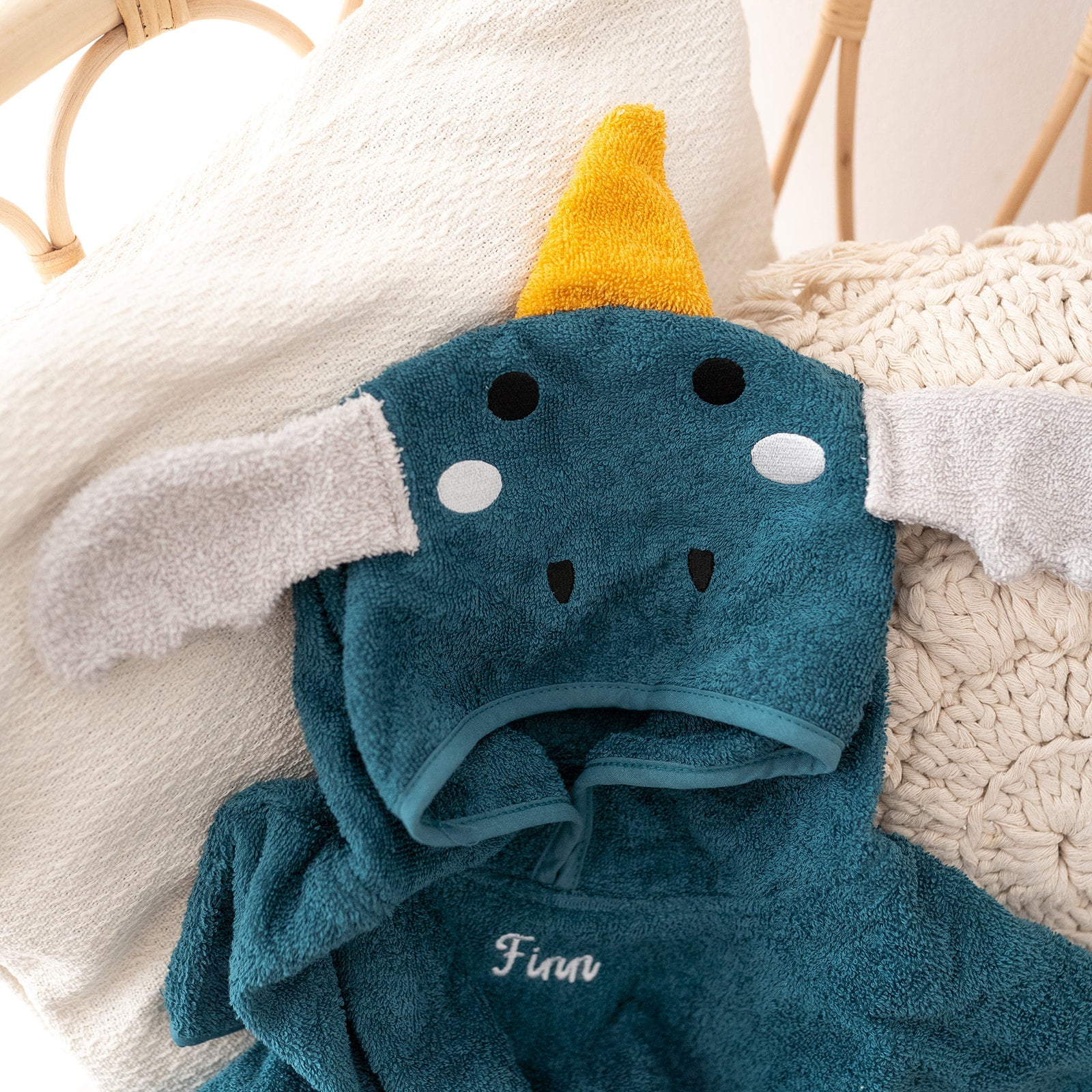 TRYCO Baby Tier Badeponcho Frottee - Koala, Schwan, Leopard, Drache - wunderwunsch