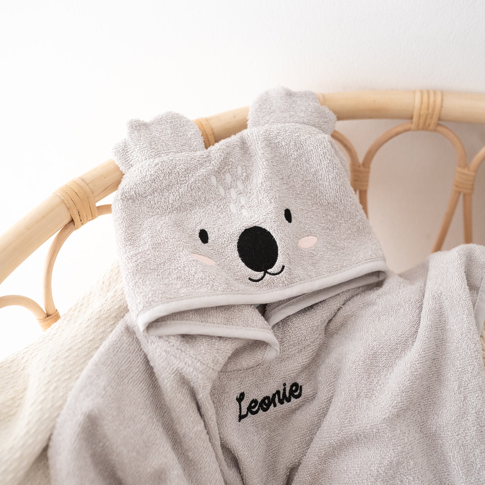 TRYCO Baby Tier Badeponcho Frottee - Koala, Schwan, Leopard, Drache - wunderwunsch