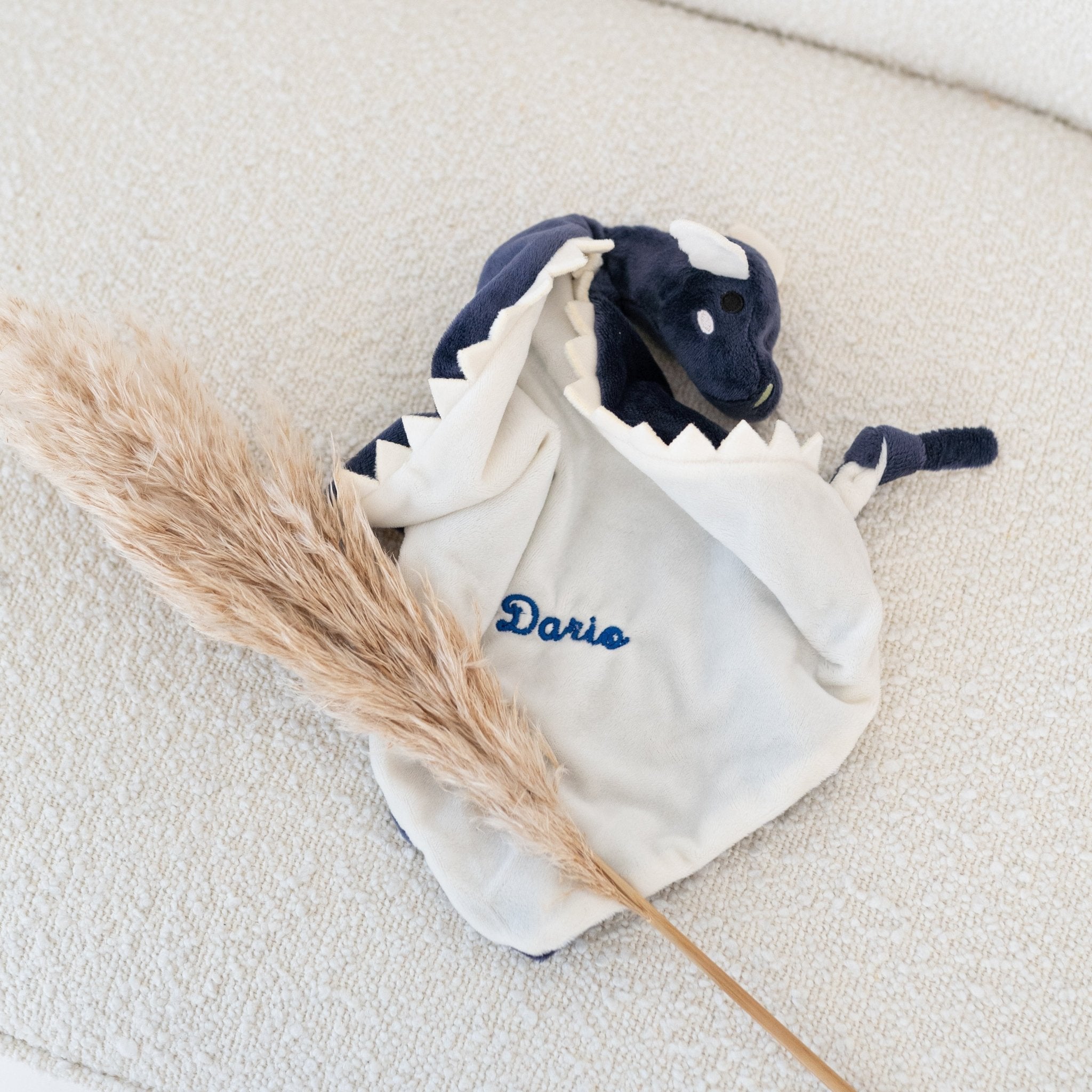 TRYCO Schmusetuch personalisiert - Koala, Fledermaus, Schwan, Drache - wunderwunsch